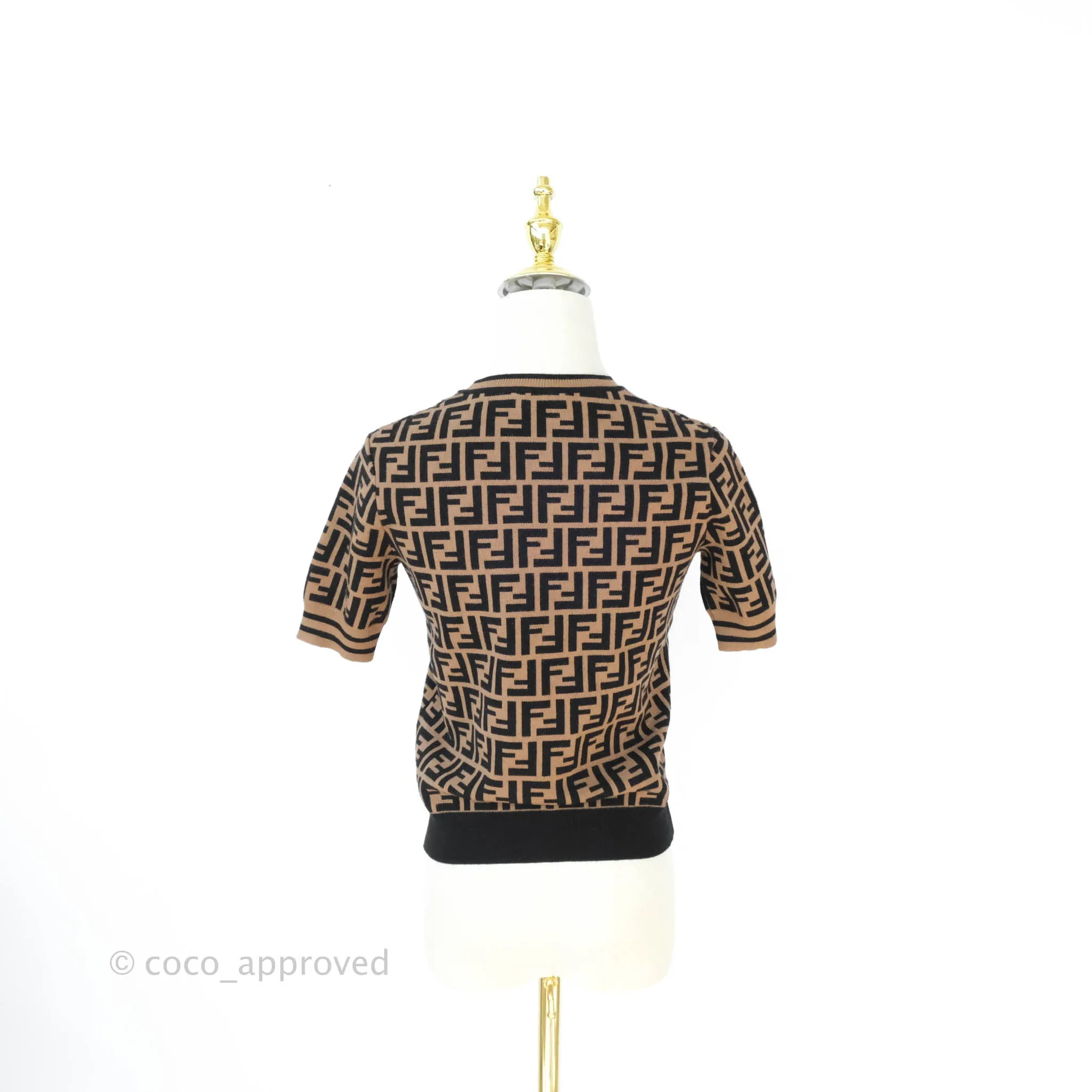 Fendi Fabric FF Motifi Jumper Brown and Black