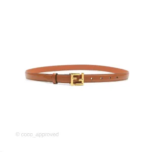 Fendi FF 20 mm Belt Brown Gold Hardware 80 32