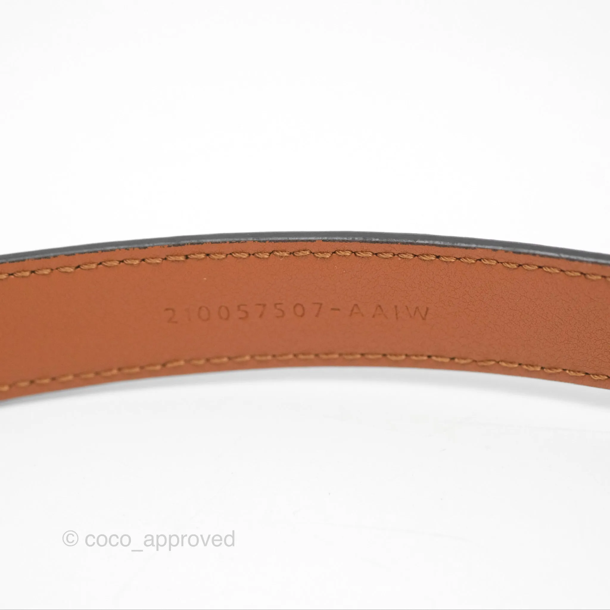Fendi FF 20 mm Belt Brown Gold Hardware 80 32