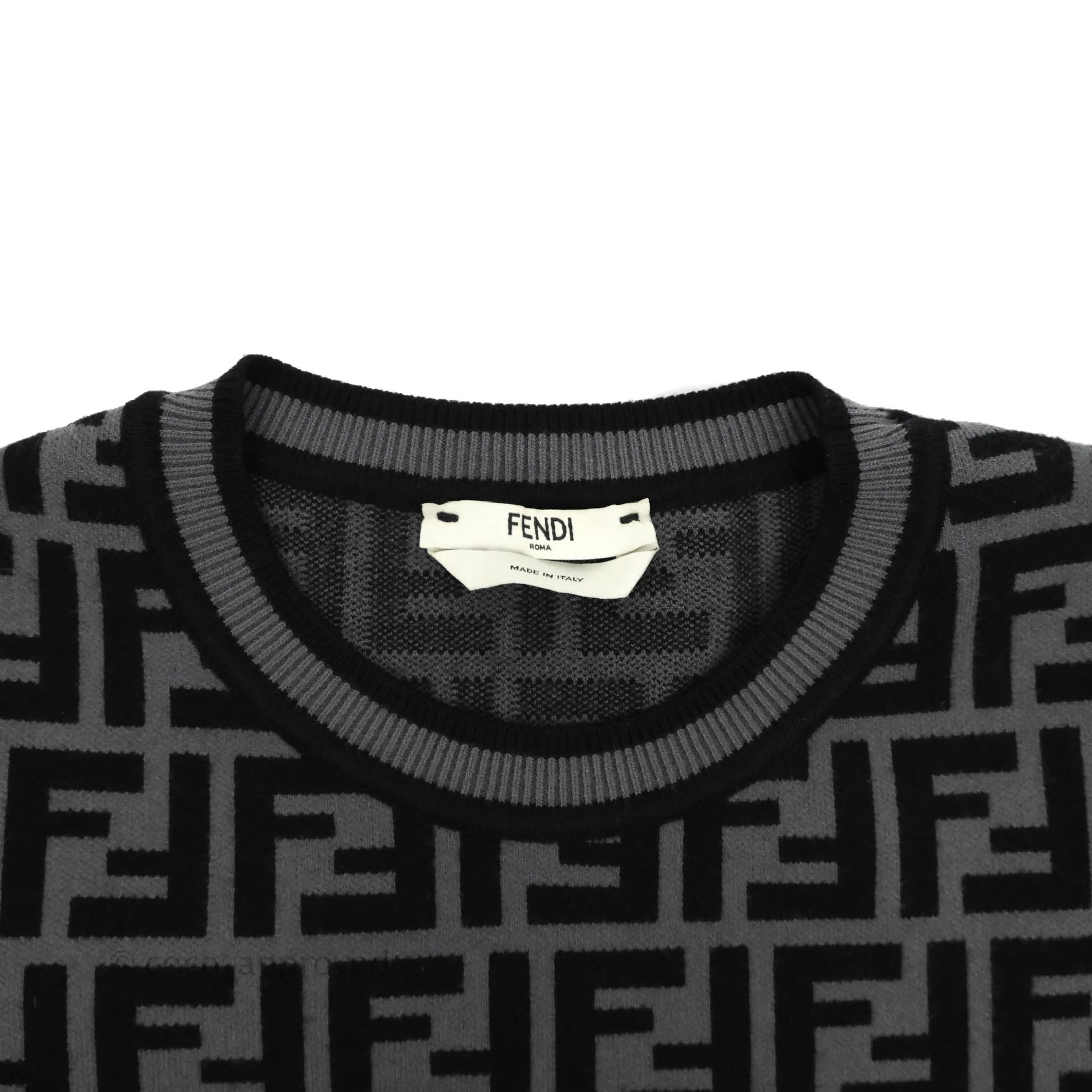 Fendi FF Motif Fabric Dress Black