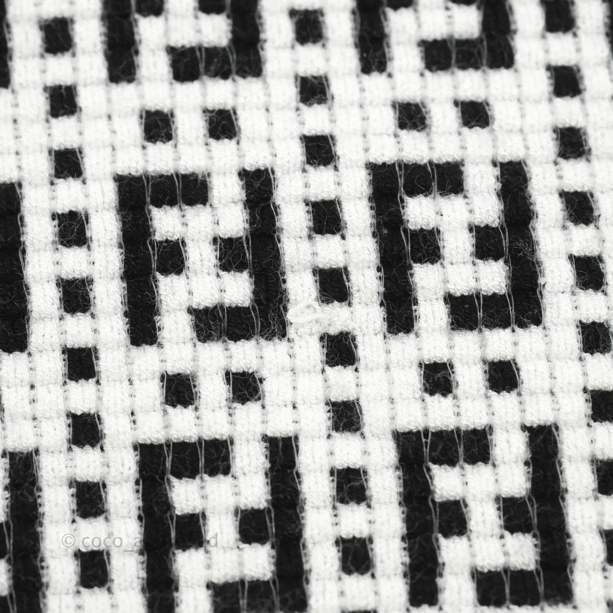 Fendi FF Pattern Woven White Top