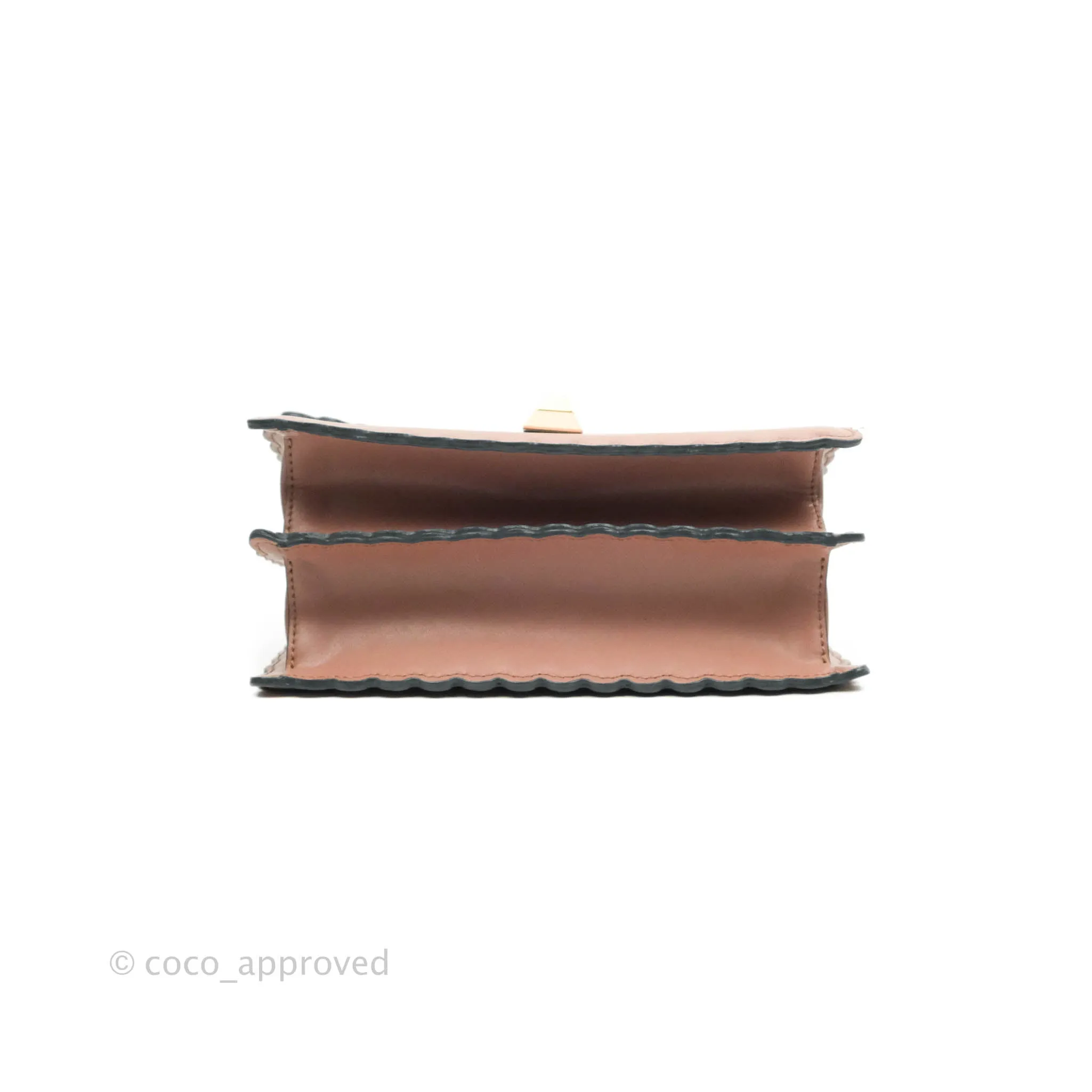 Fendi Kan I Scalloped Shoulder Bag Dark Pink Silver Hardware