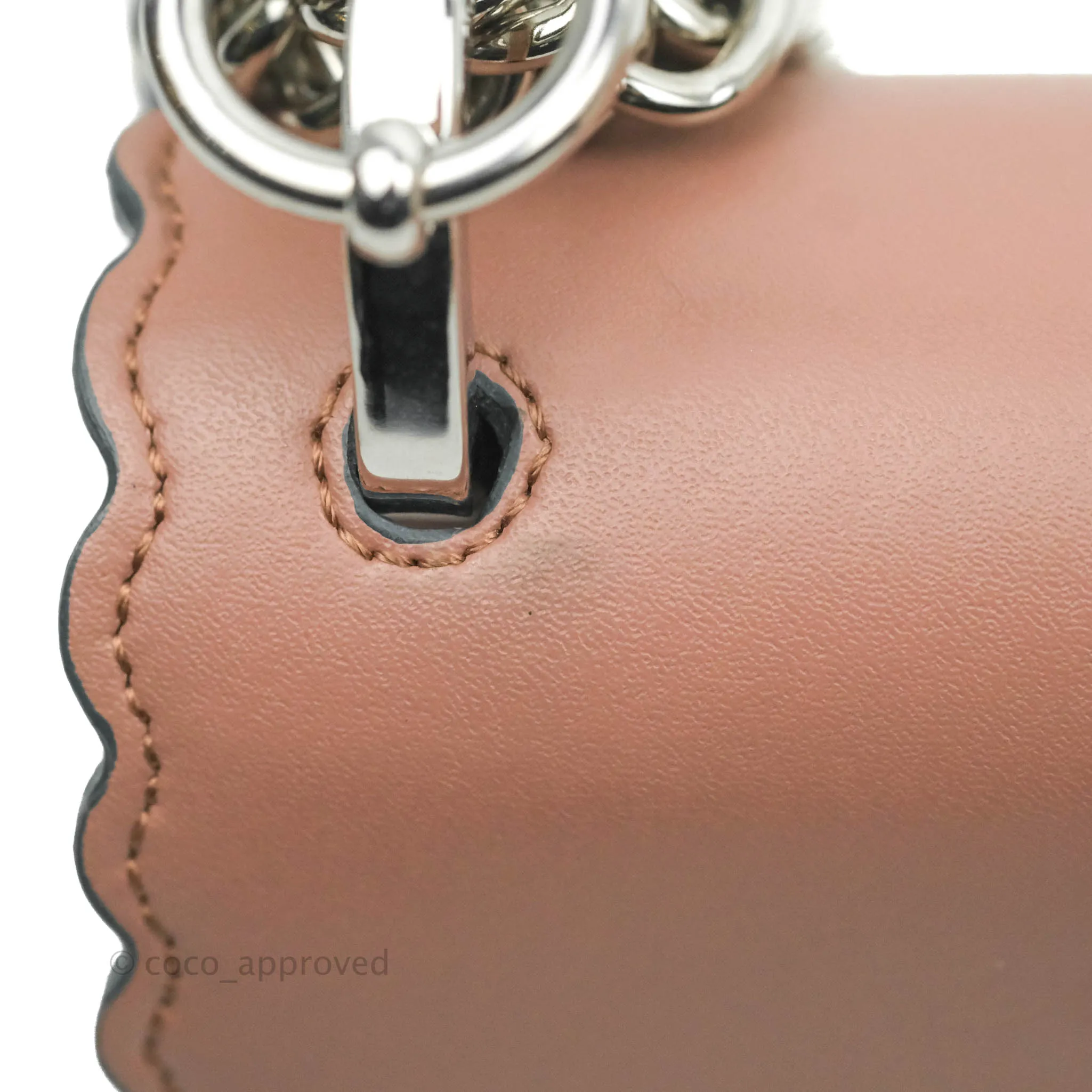 Fendi Kan I Scalloped Shoulder Bag Dark Pink Silver Hardware
