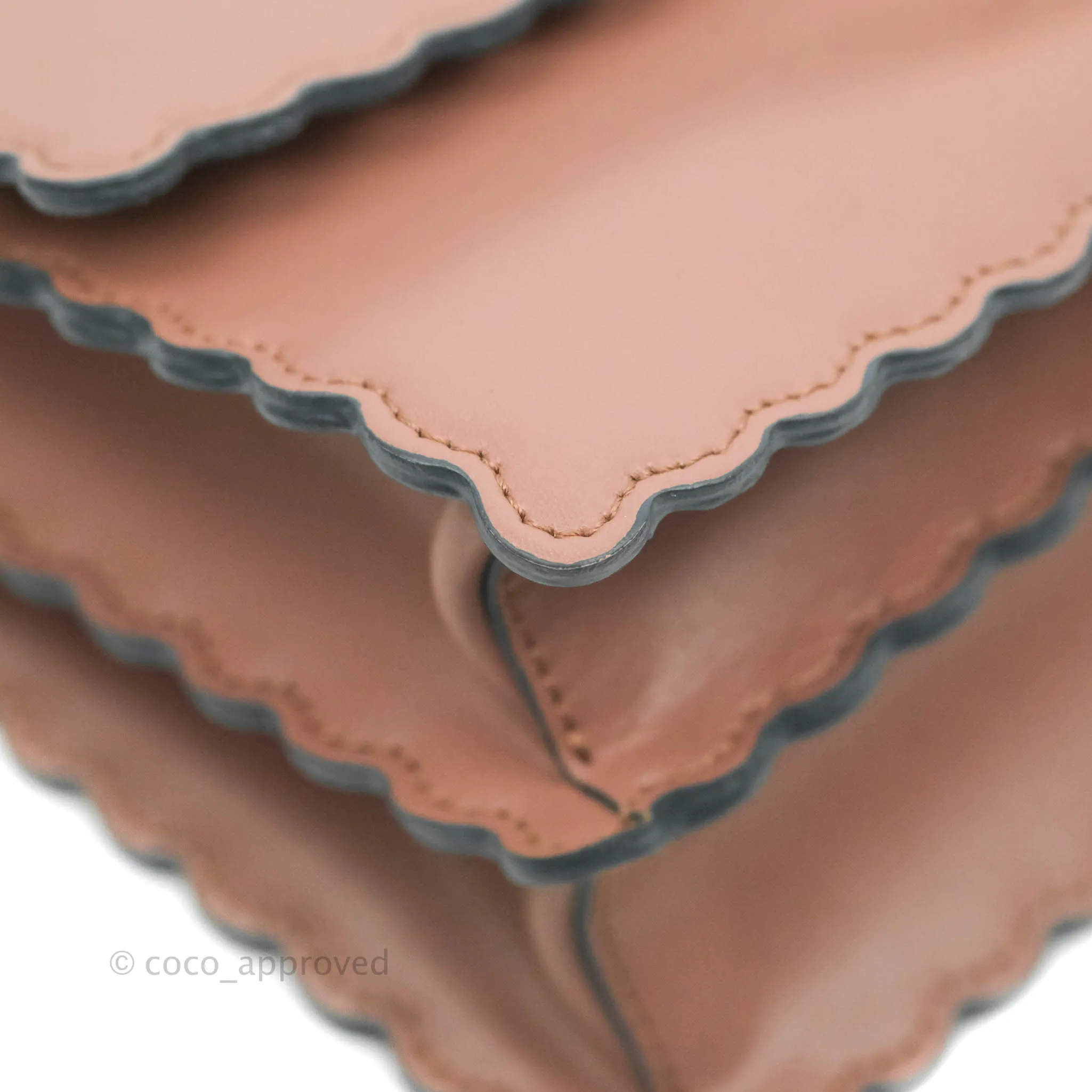 Fendi Kan I Scalloped Shoulder Bag Dark Pink Silver Hardware