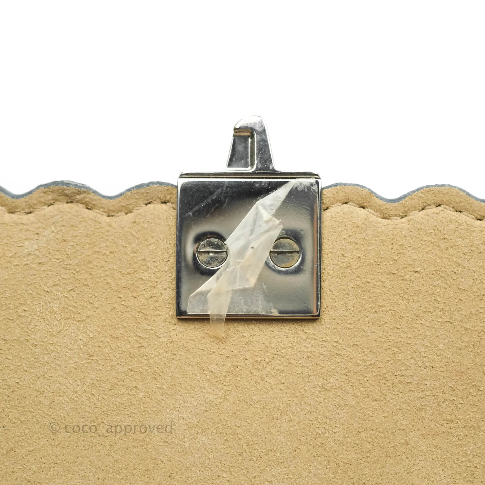 Fendi Kan I Scalloped Shoulder Bag Dark Pink Silver Hardware