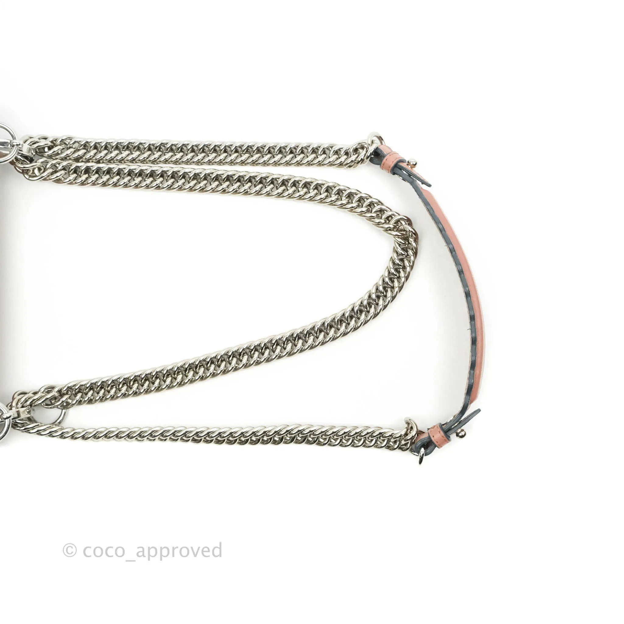 Fendi Kan I Scalloped Shoulder Bag Dark Pink Silver Hardware