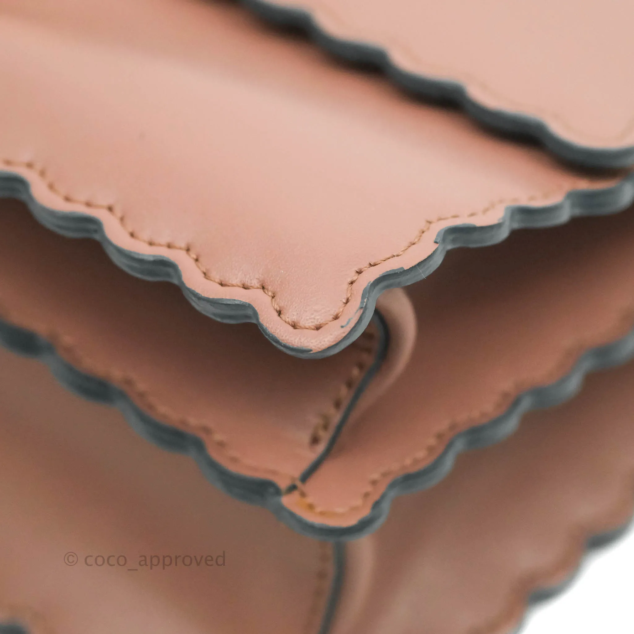 Fendi Kan I Scalloped Shoulder Bag Dark Pink Silver Hardware