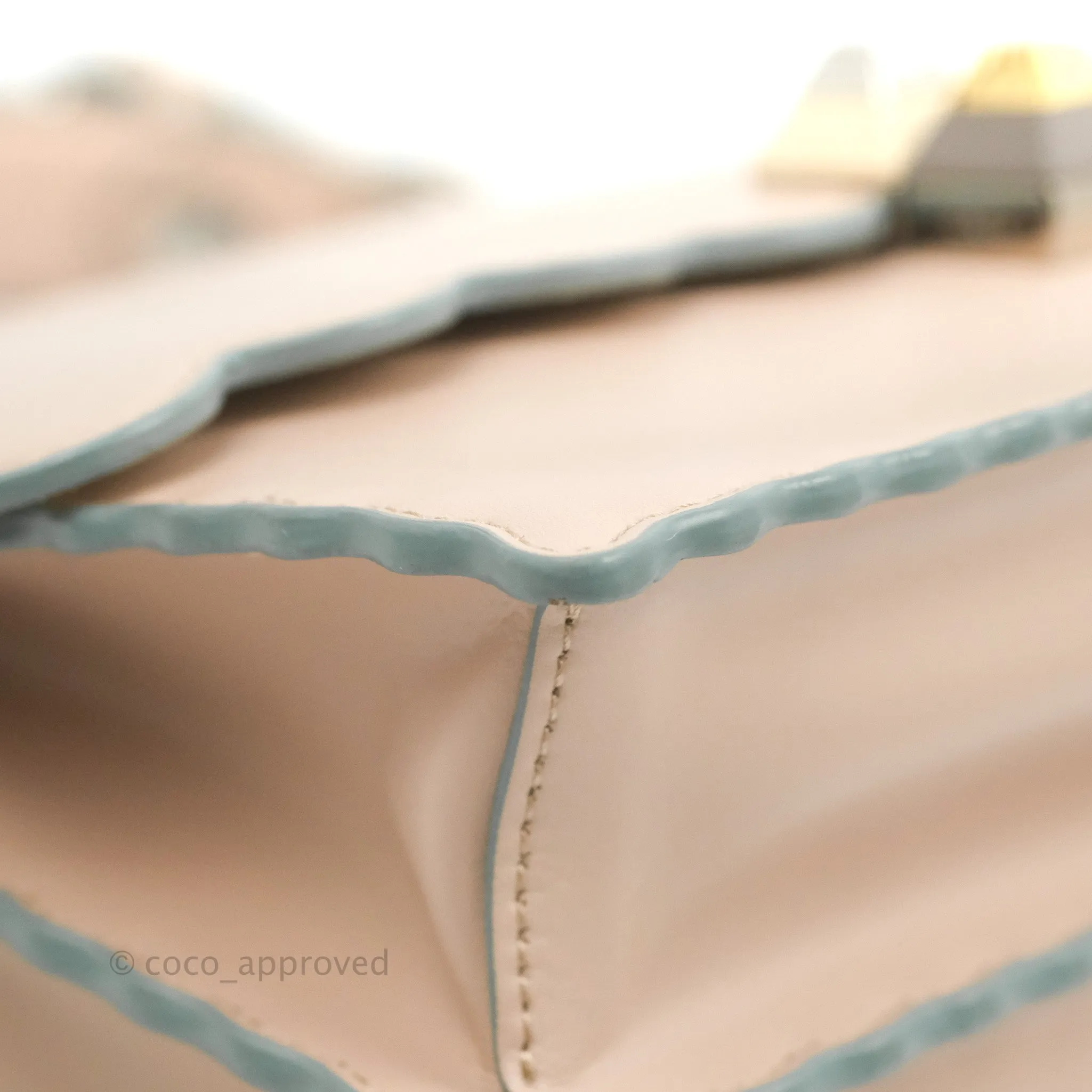 Fendi Kan I Scalloped Shoulder Bag Pale Pink Silver Hardware