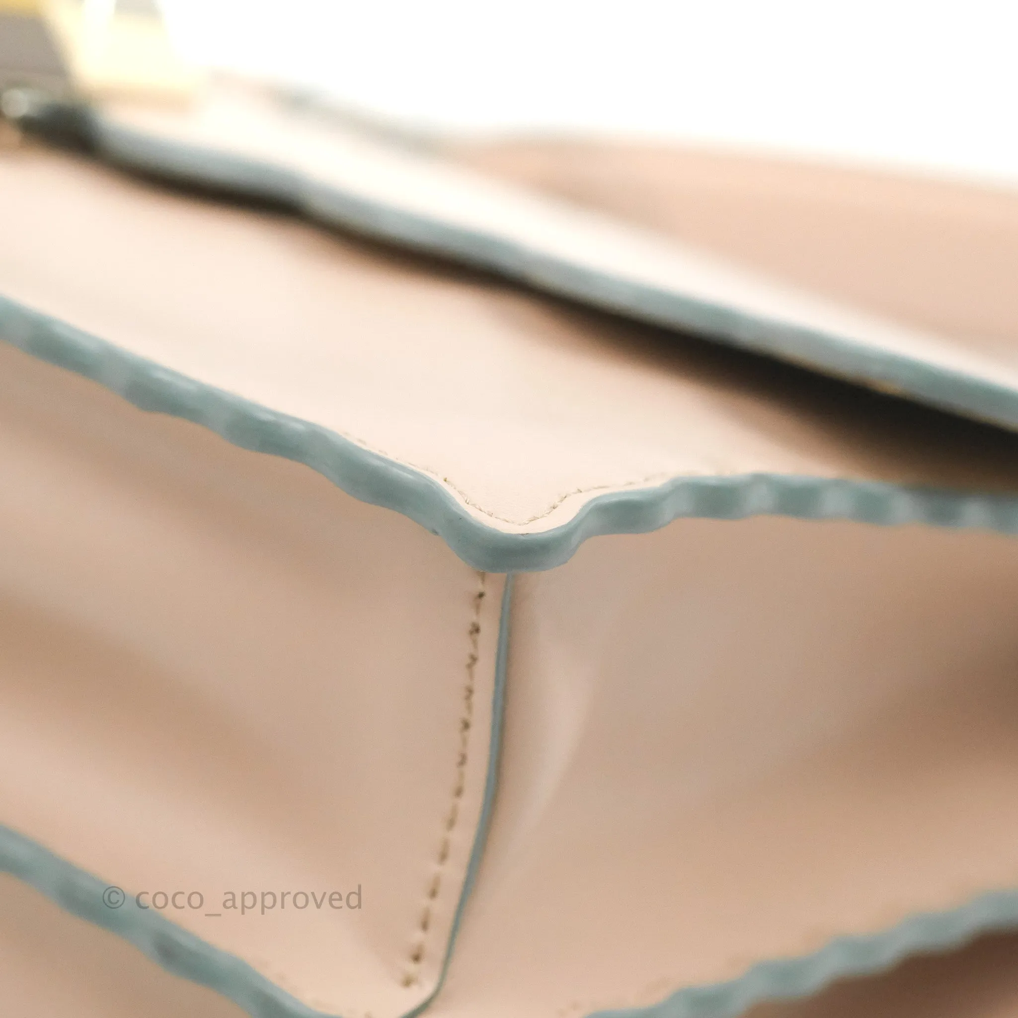 Fendi Kan I Scalloped Shoulder Bag Pale Pink Silver Hardware