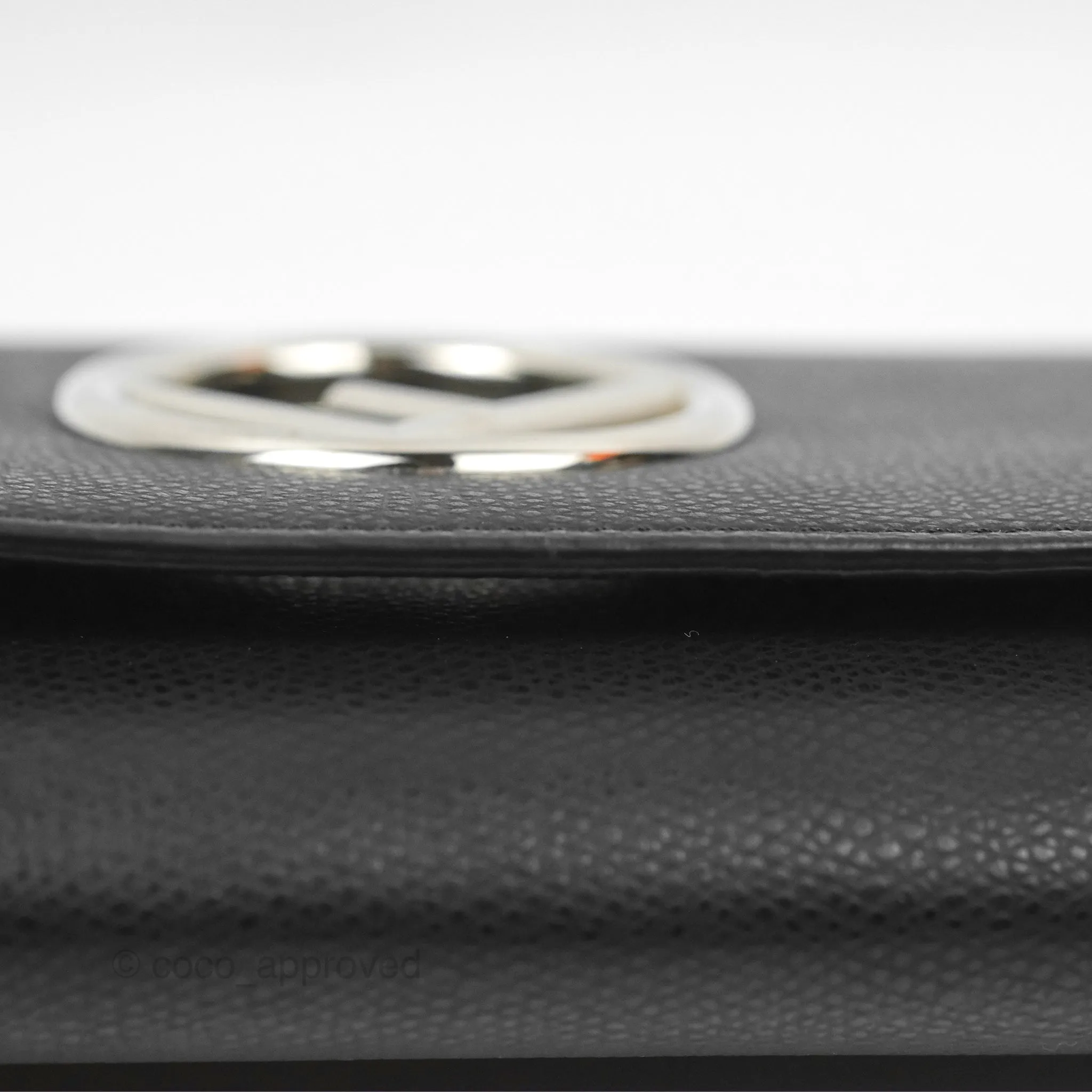 Fendi Kan I Wallet on Chain Black Silver Hardware