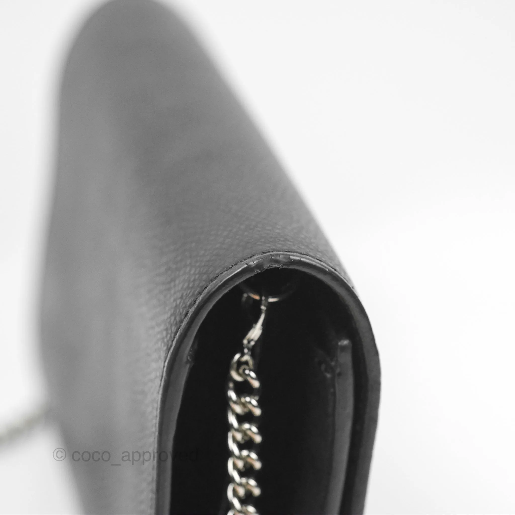 Fendi Kan I Wallet on Chain Black Silver Hardware