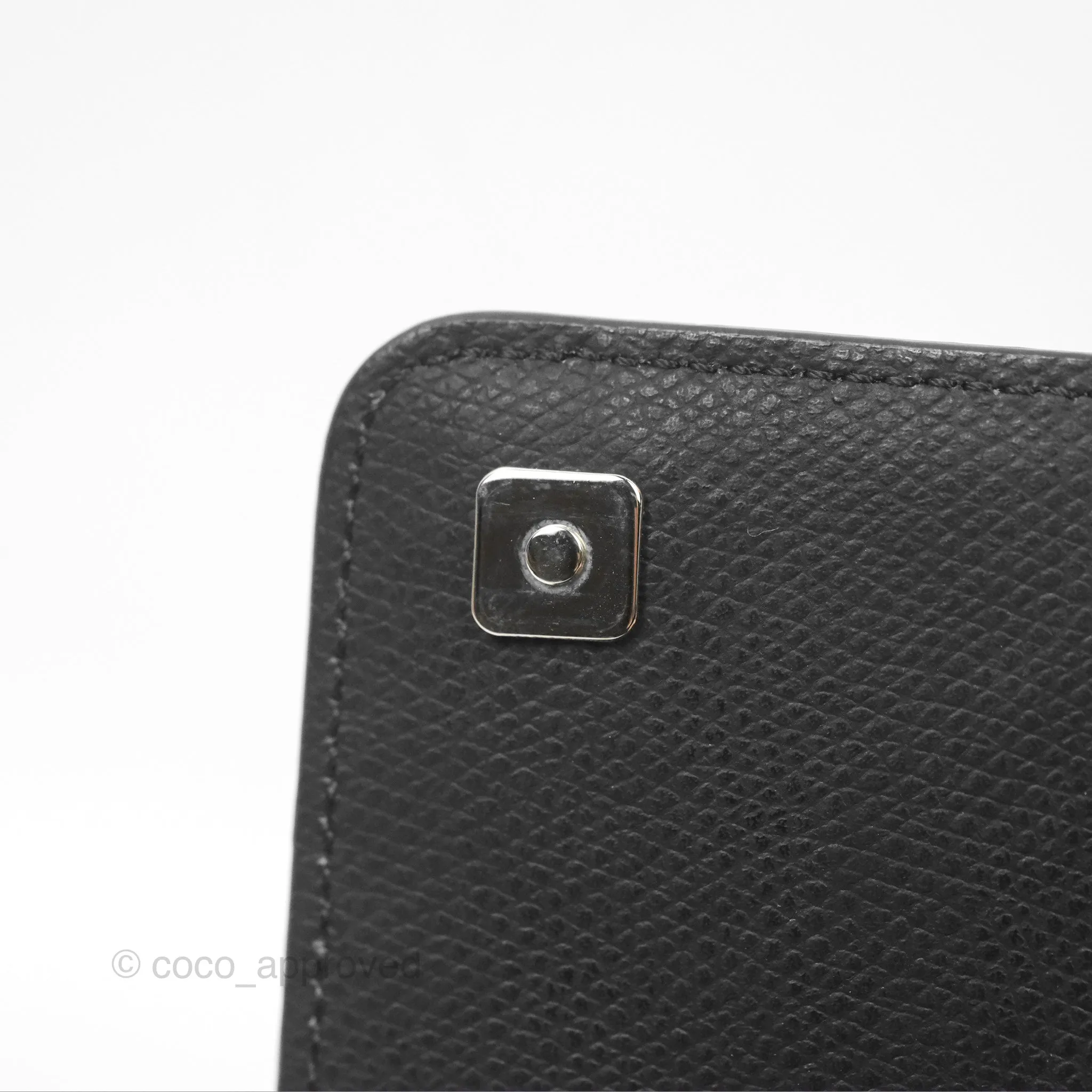 Fendi Kan I Wallet on Chain Black Silver Hardware