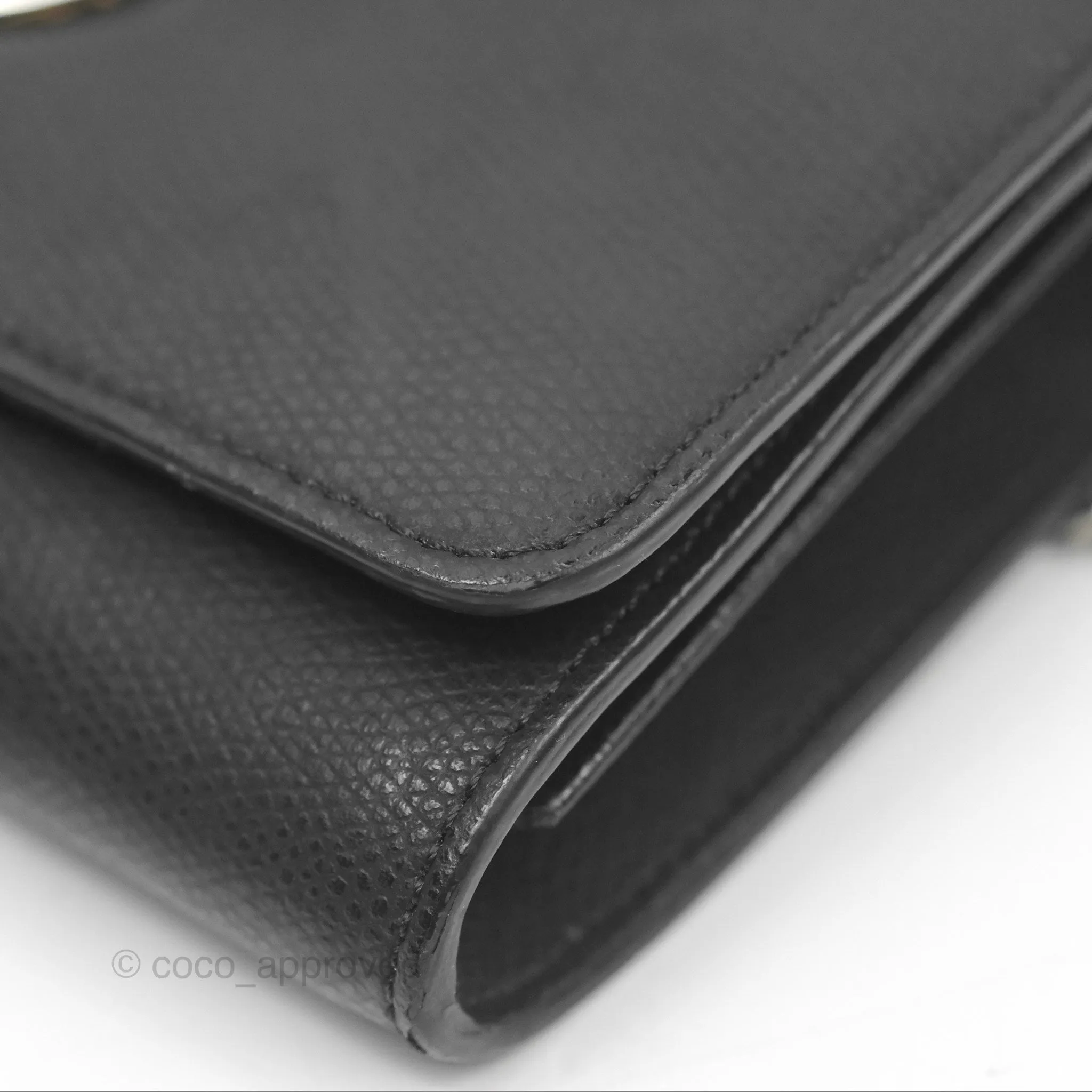 Fendi Kan I Wallet on Chain Black Silver Hardware