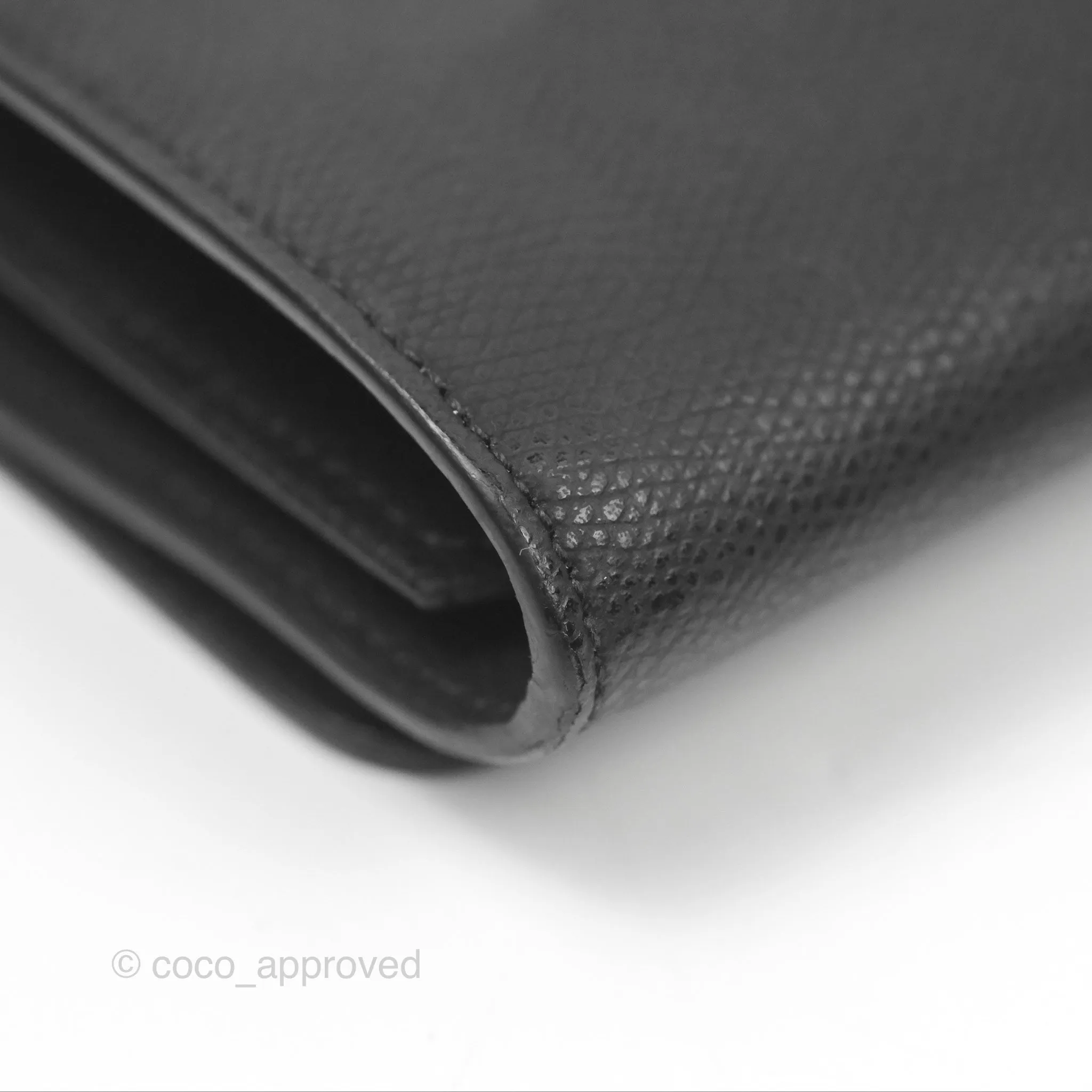 Fendi Kan I Wallet on Chain Black Silver Hardware