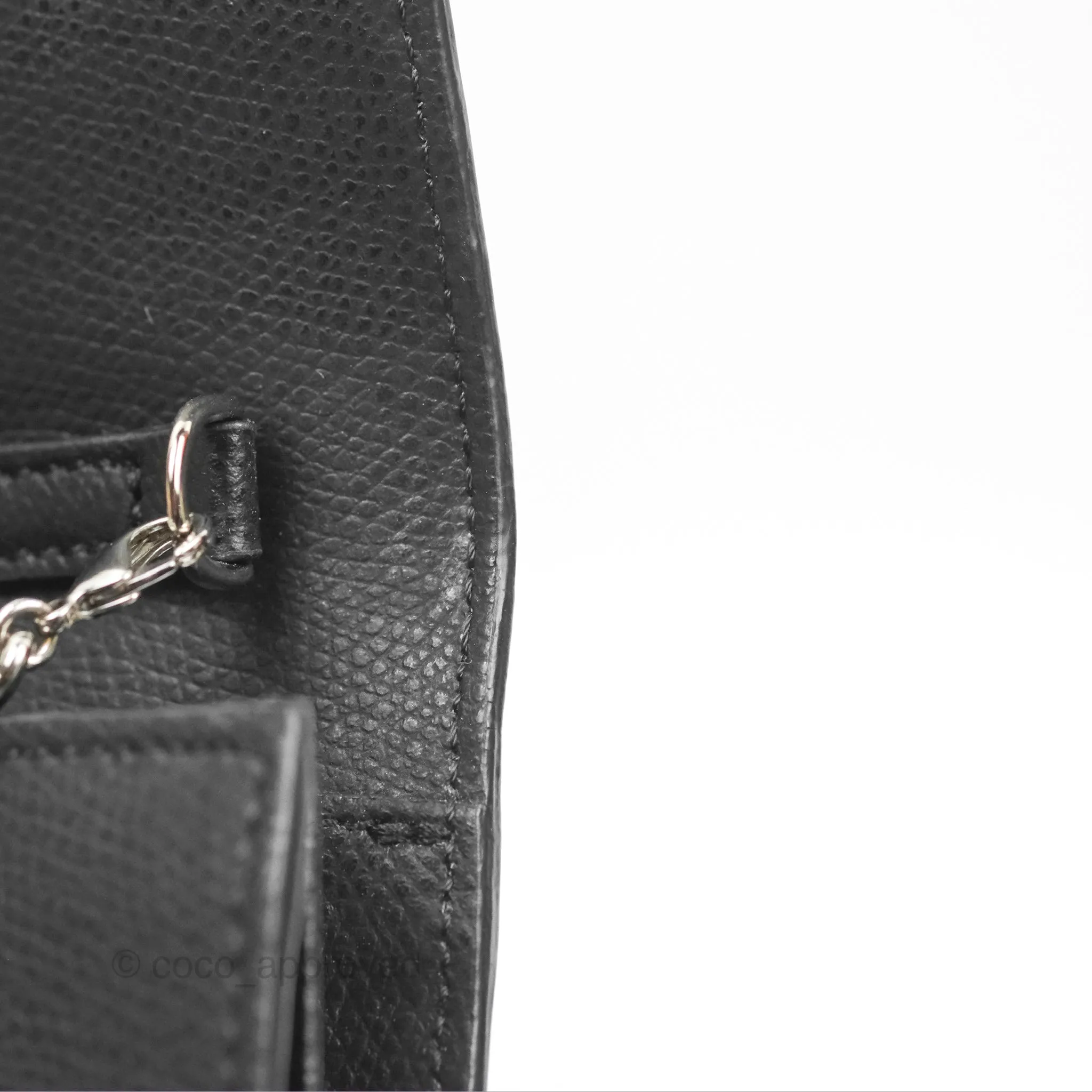 Fendi Kan I Wallet on Chain Black Silver Hardware
