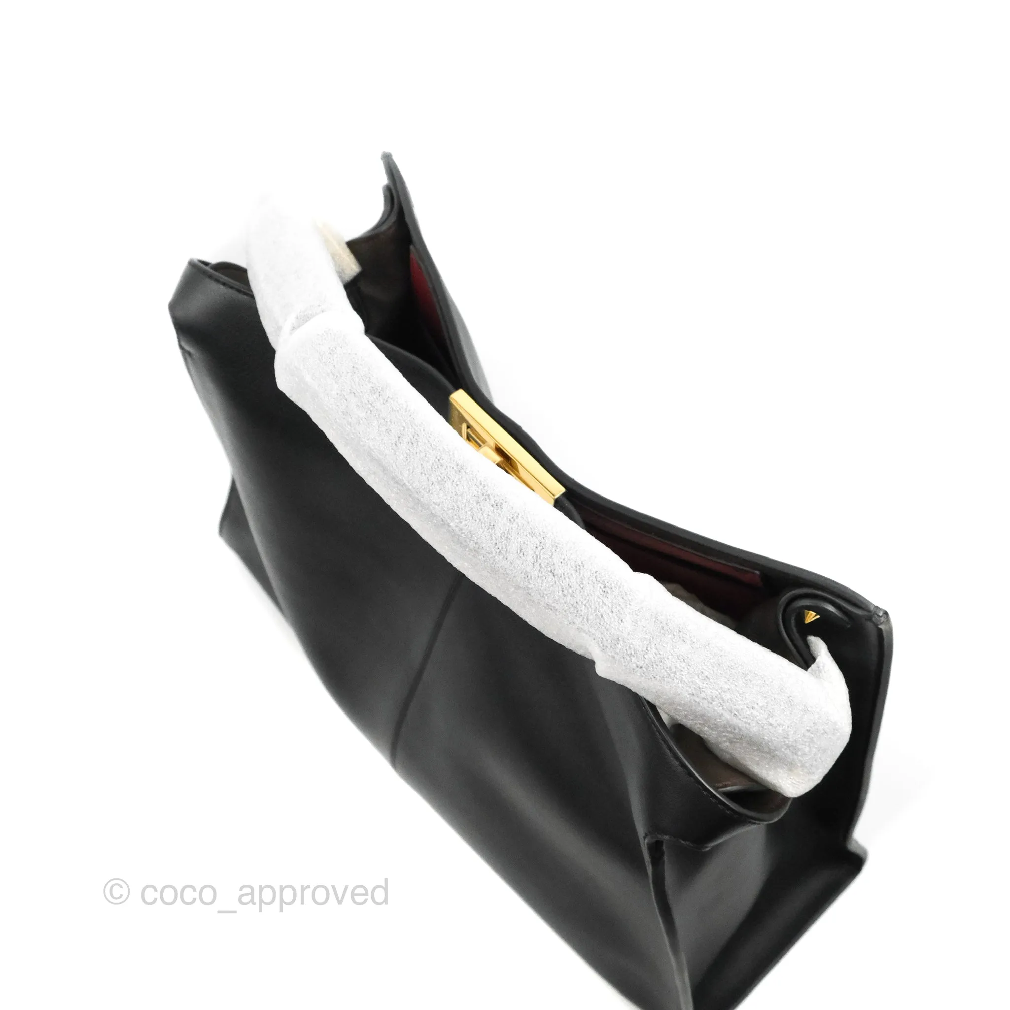 Fendi Large Peekaboo X-Lite Black Calfskin Gold Hardware
