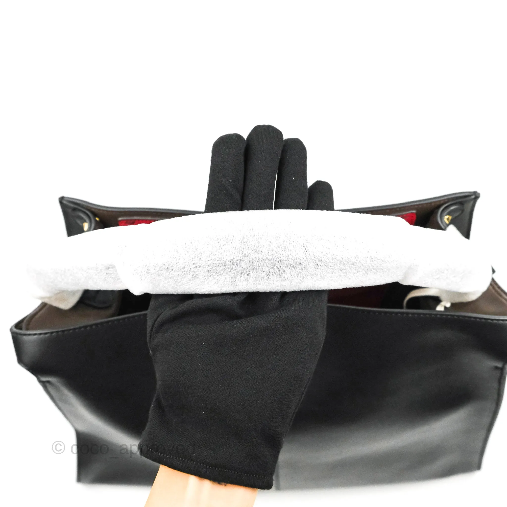 Fendi Large Peekaboo X-Lite Black Calfskin Gold Hardware