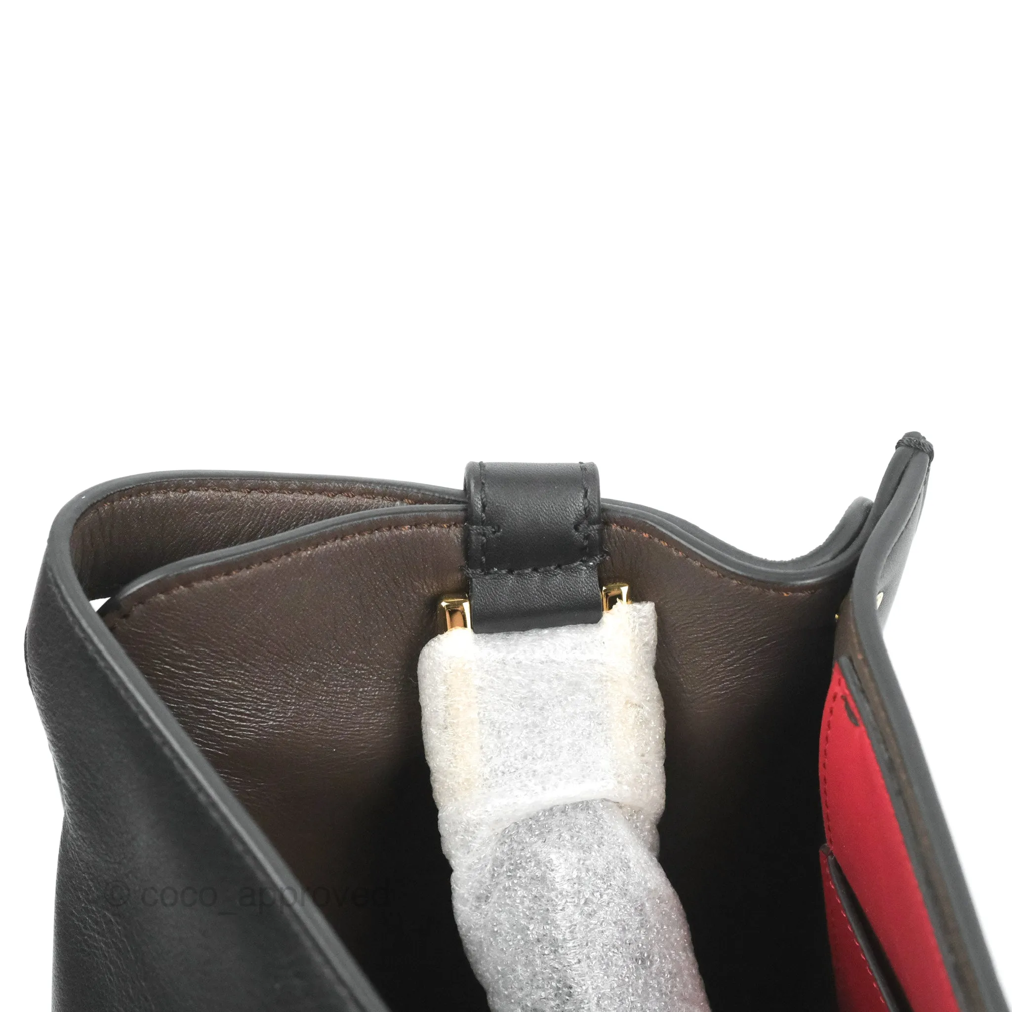 Fendi Large Peekaboo X-Lite Black Calfskin Gold Hardware