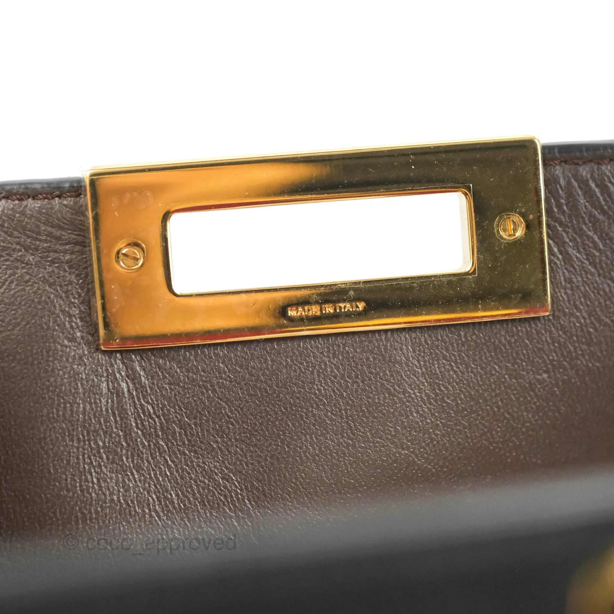 Fendi Large Peekaboo X-Lite Black Calfskin Gold Hardware