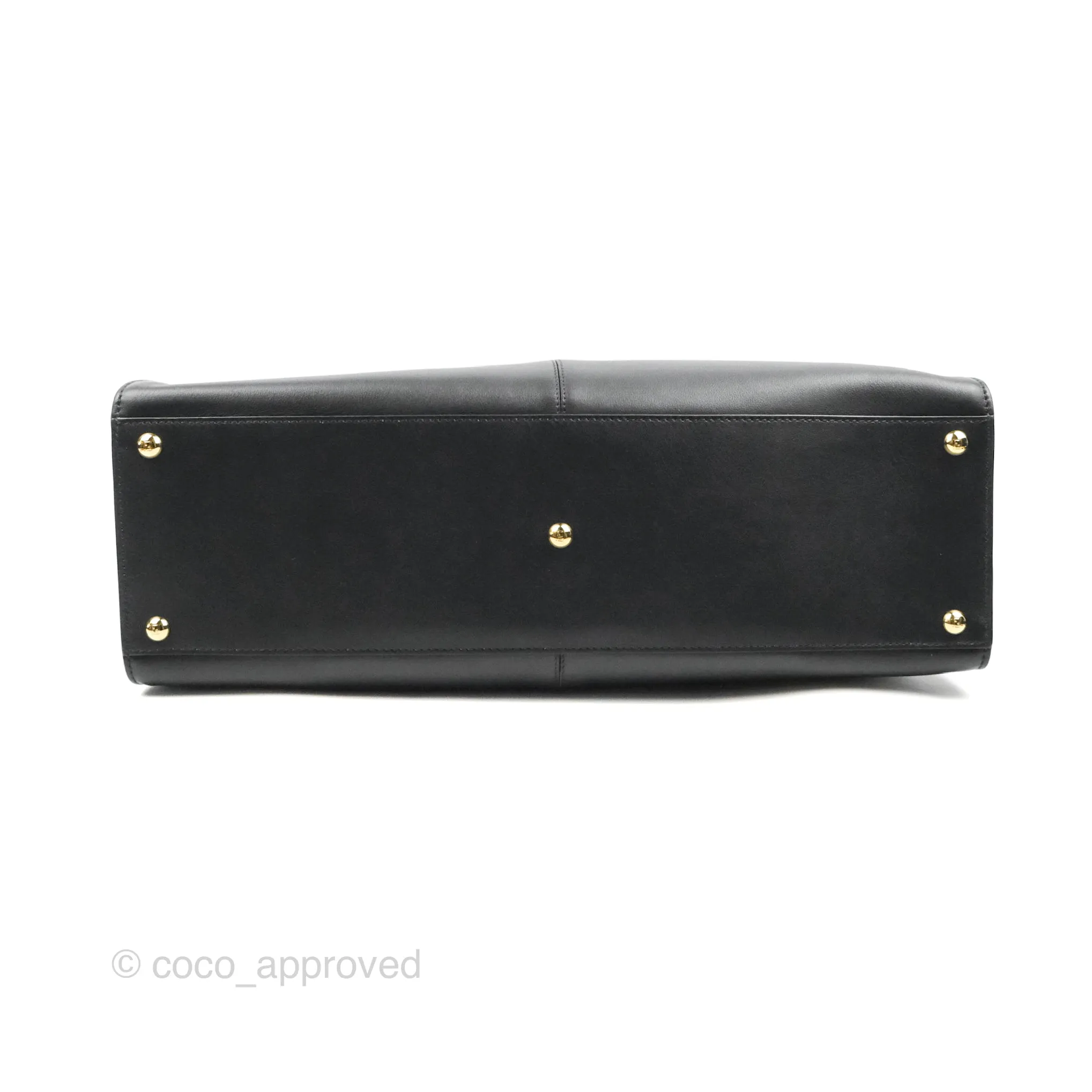 Fendi Large Peekaboo X-Lite Black Calfskin Gold Hardware