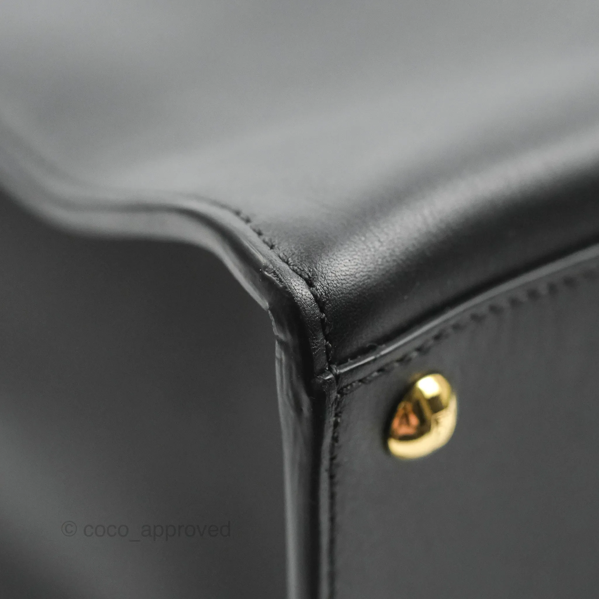 Fendi Large Peekaboo X-Lite Black Calfskin Gold Hardware