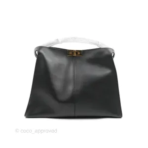 Fendi Large Peekaboo X-Lite Black Calfskin Gold Hardware