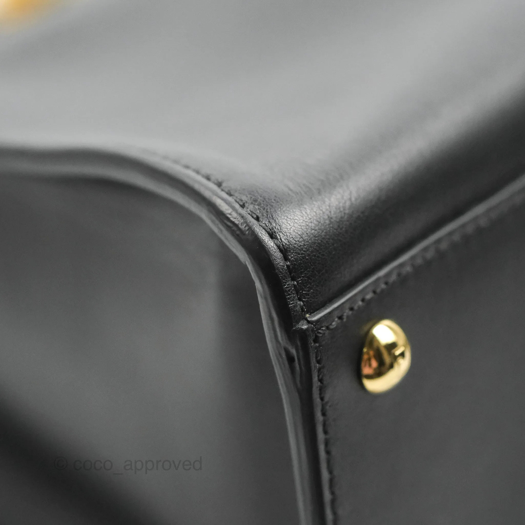 Fendi Large Peekaboo X-Lite Black Calfskin Gold Hardware