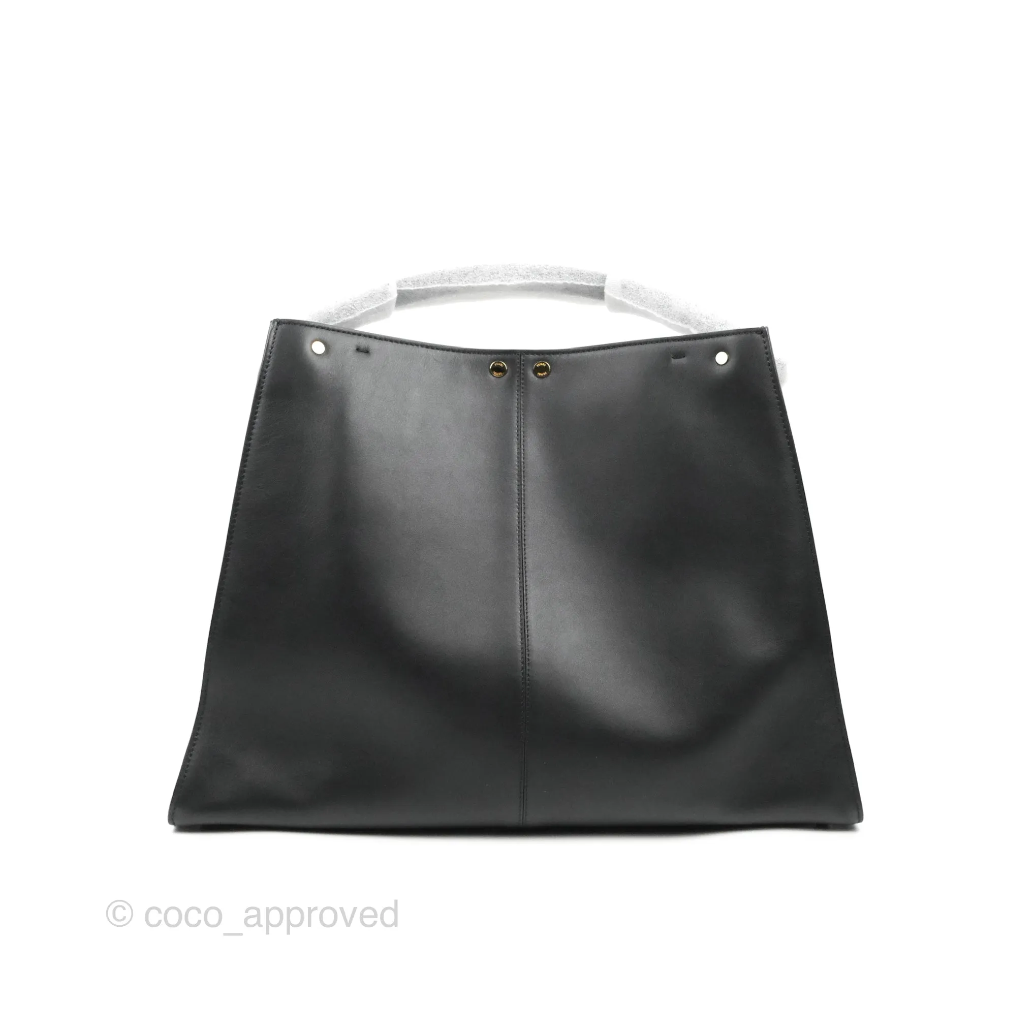 Fendi Large Peekaboo X-Lite Black Calfskin Gold Hardware