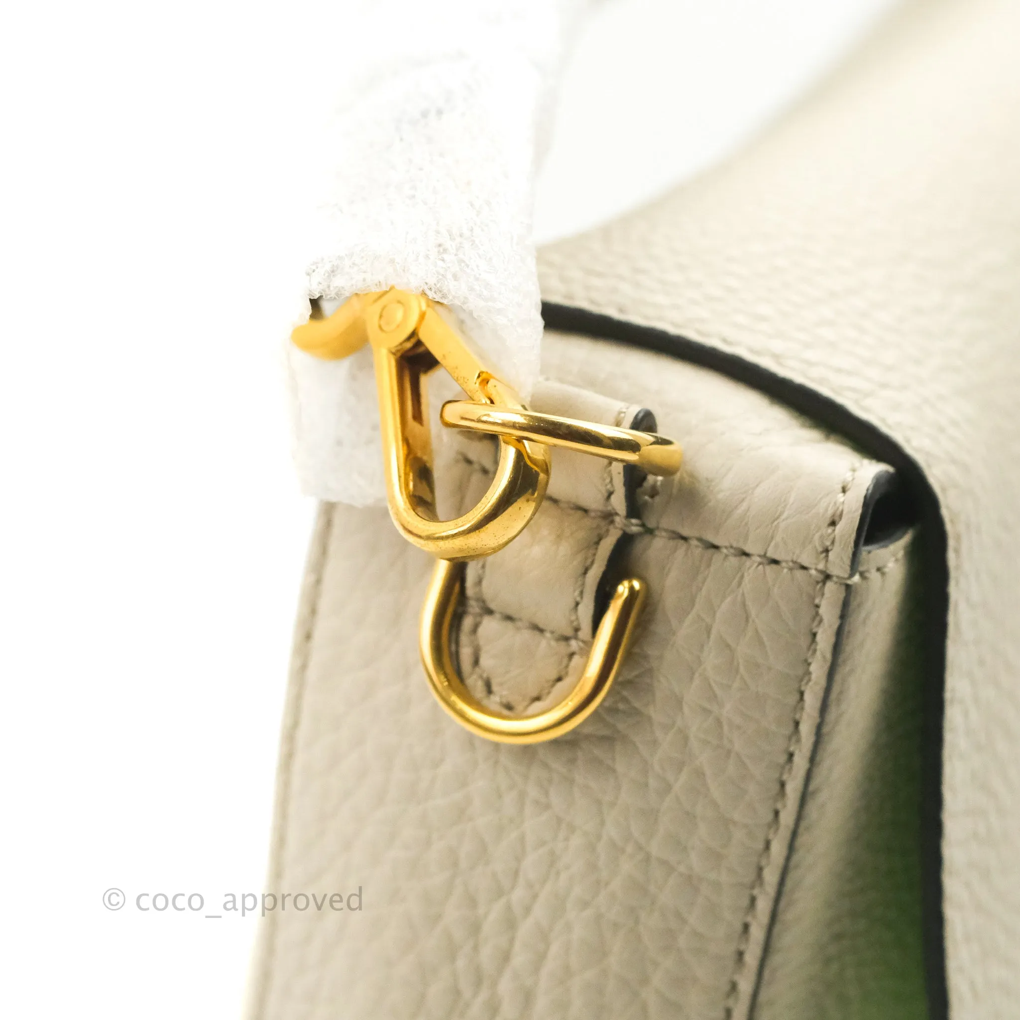 Fendi Large Selleria Baguette NM Bag Calfskin Ivory