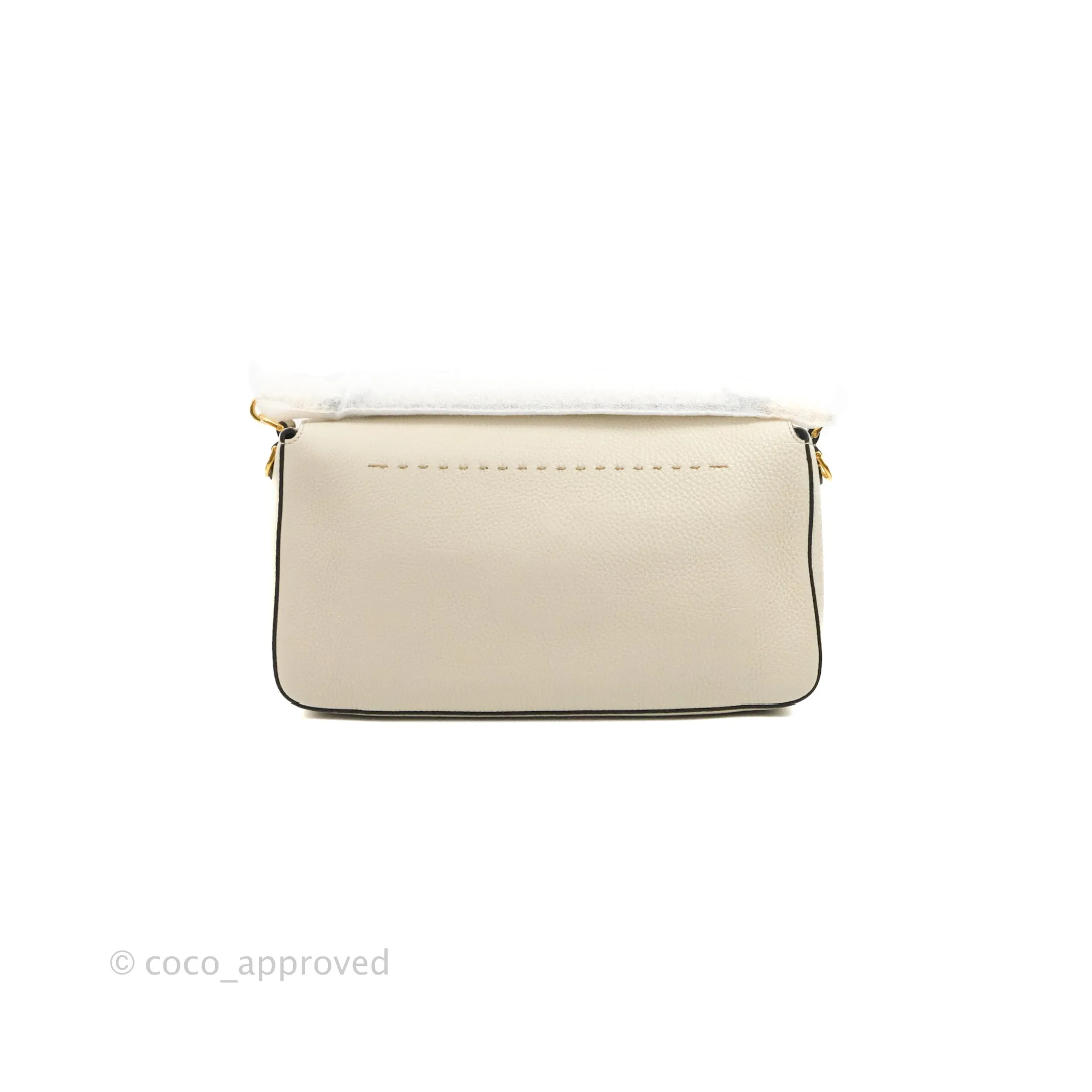Fendi Large Selleria Baguette NM Bag Calfskin Ivory