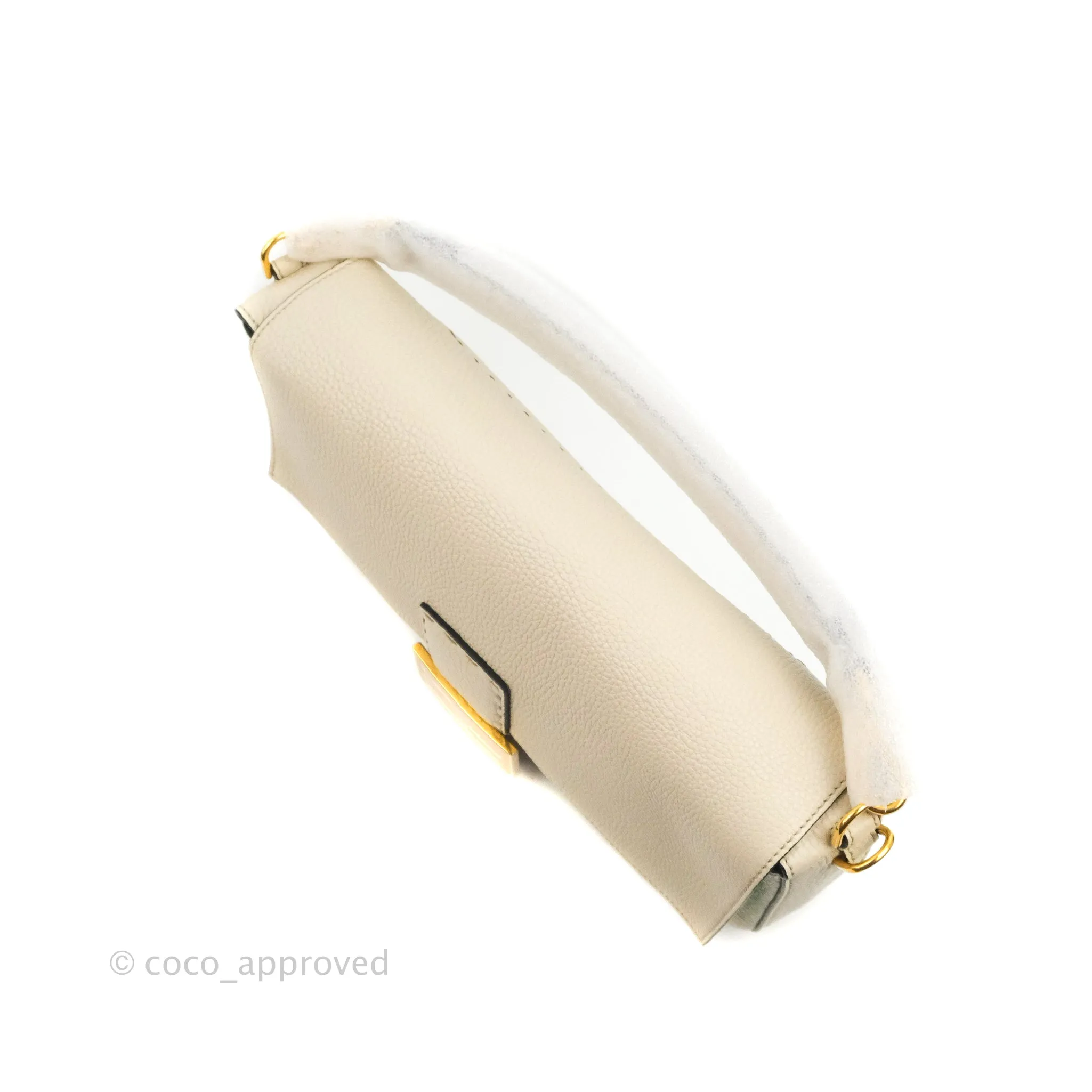 Fendi Large Selleria Baguette NM Bag Calfskin Ivory