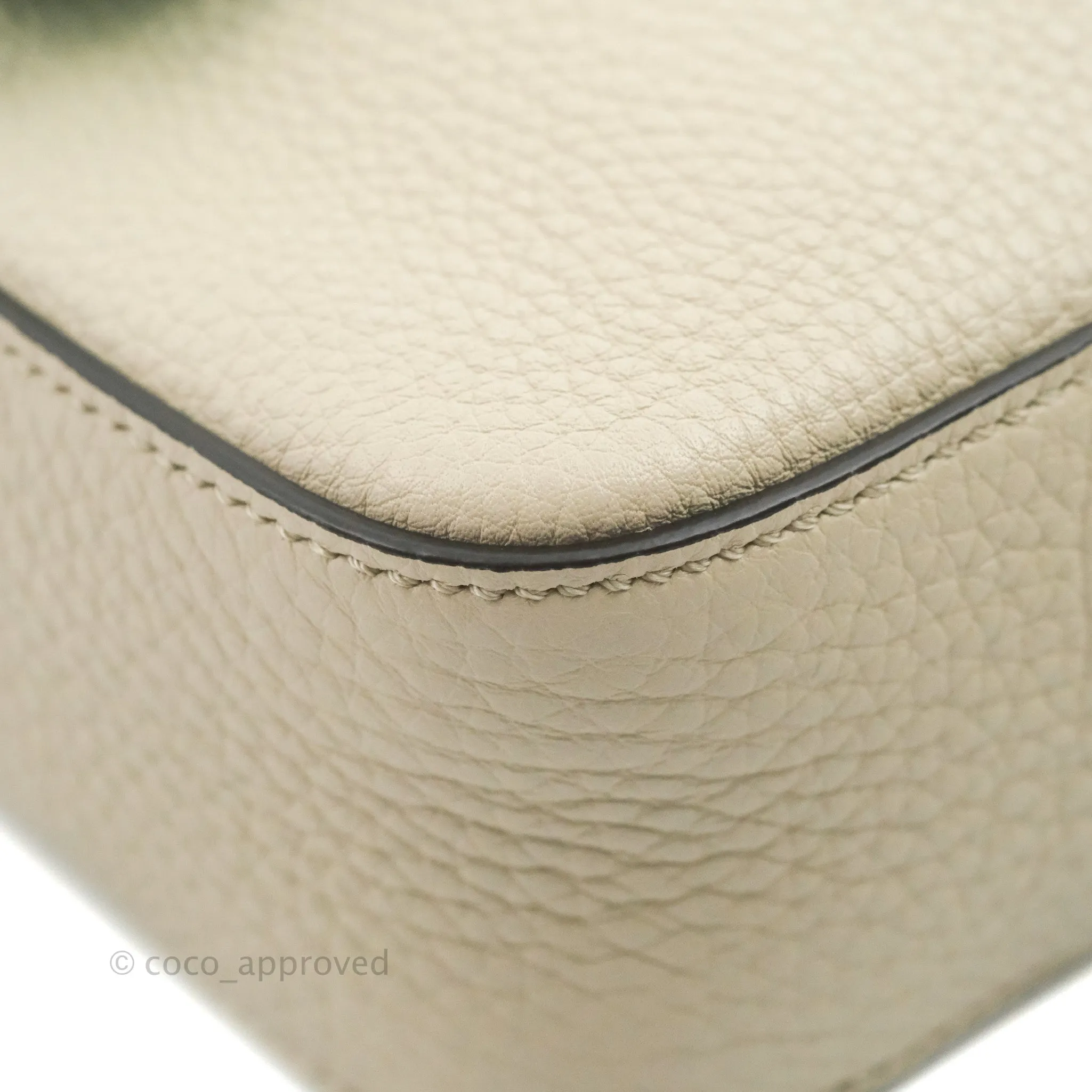 Fendi Large Selleria Baguette NM Bag Calfskin Ivory
