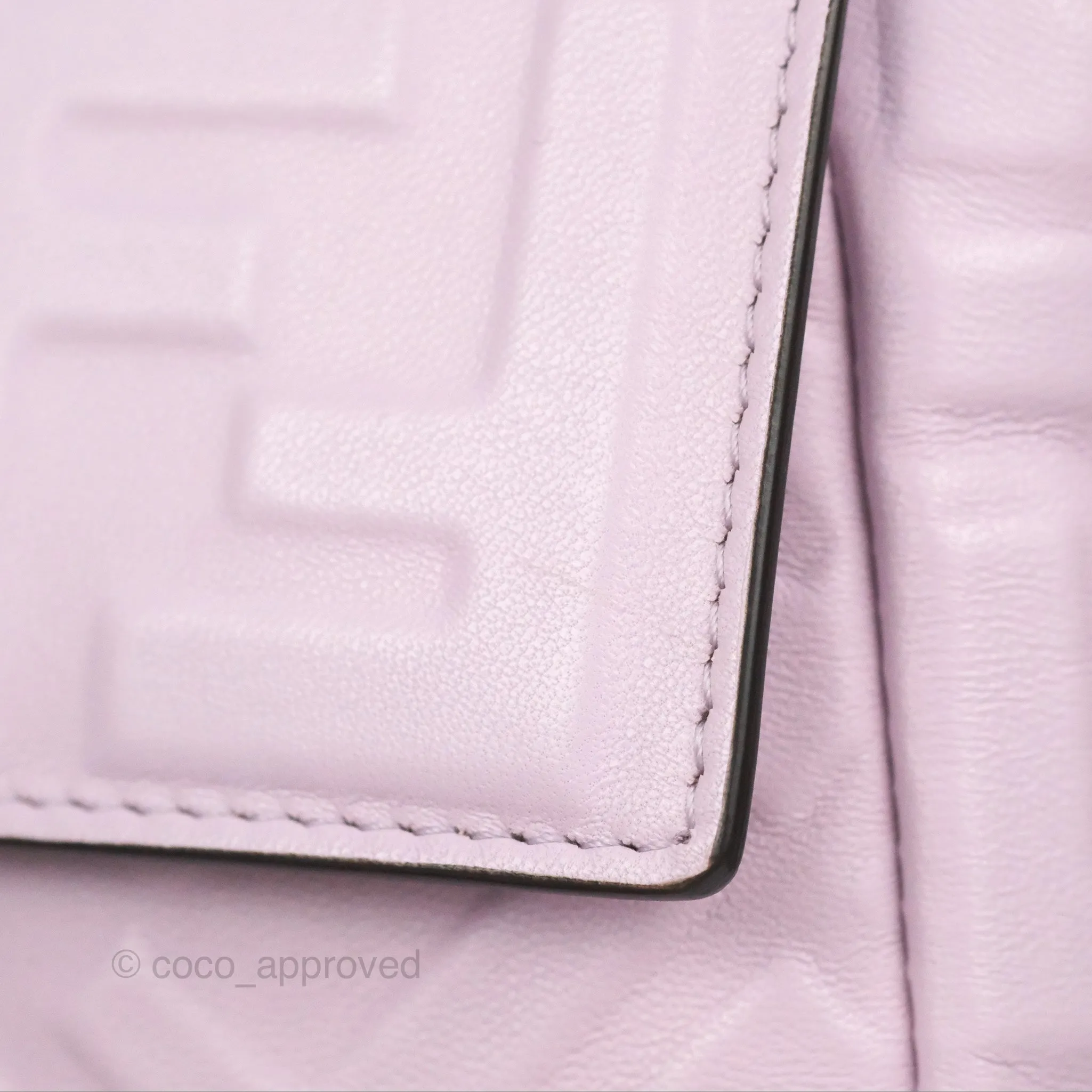 Fendi Medium Baguette Bag Lilac Calfskin Gold Hardware