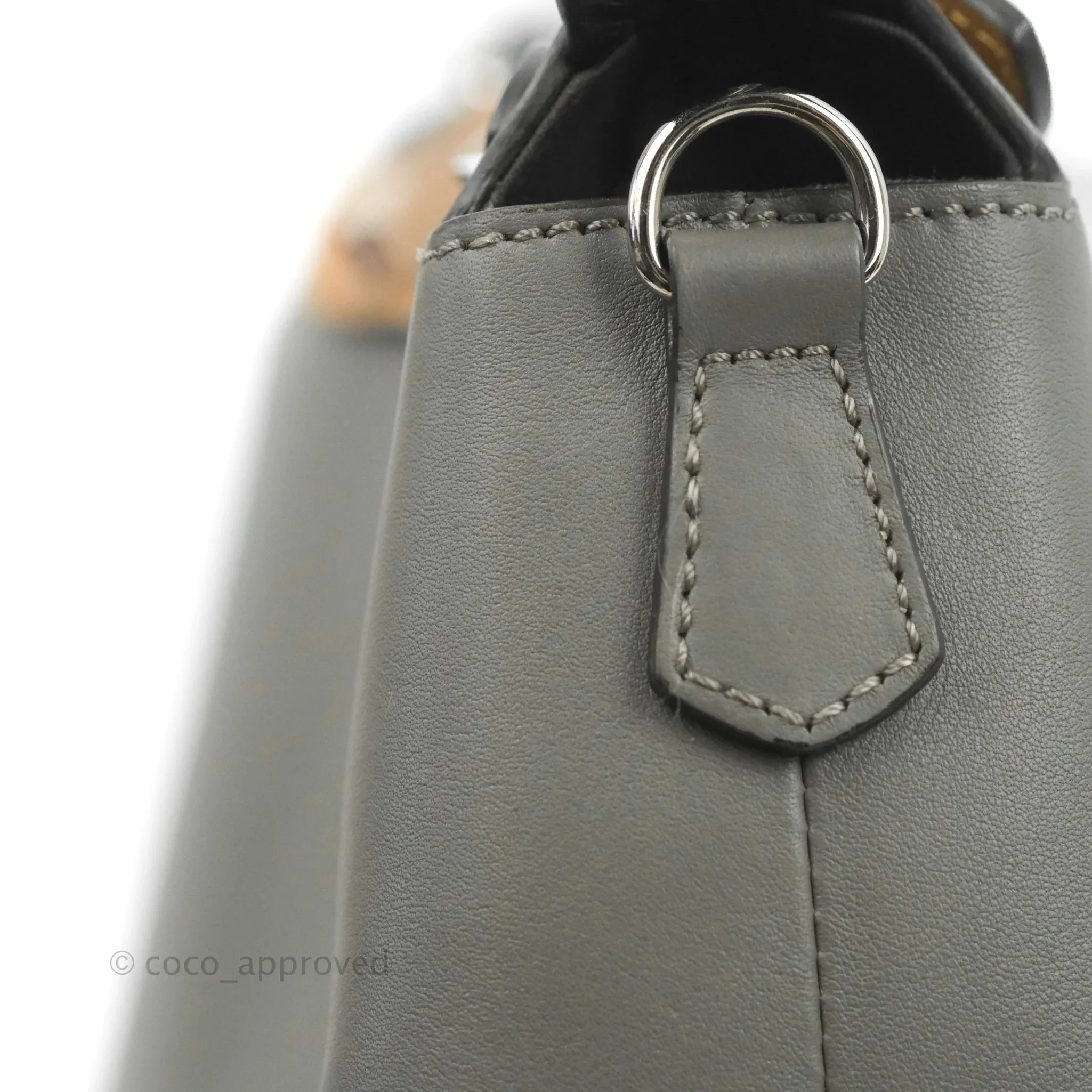 Fendi Medium By The Way Multicolour grey/Tan Grained Leather