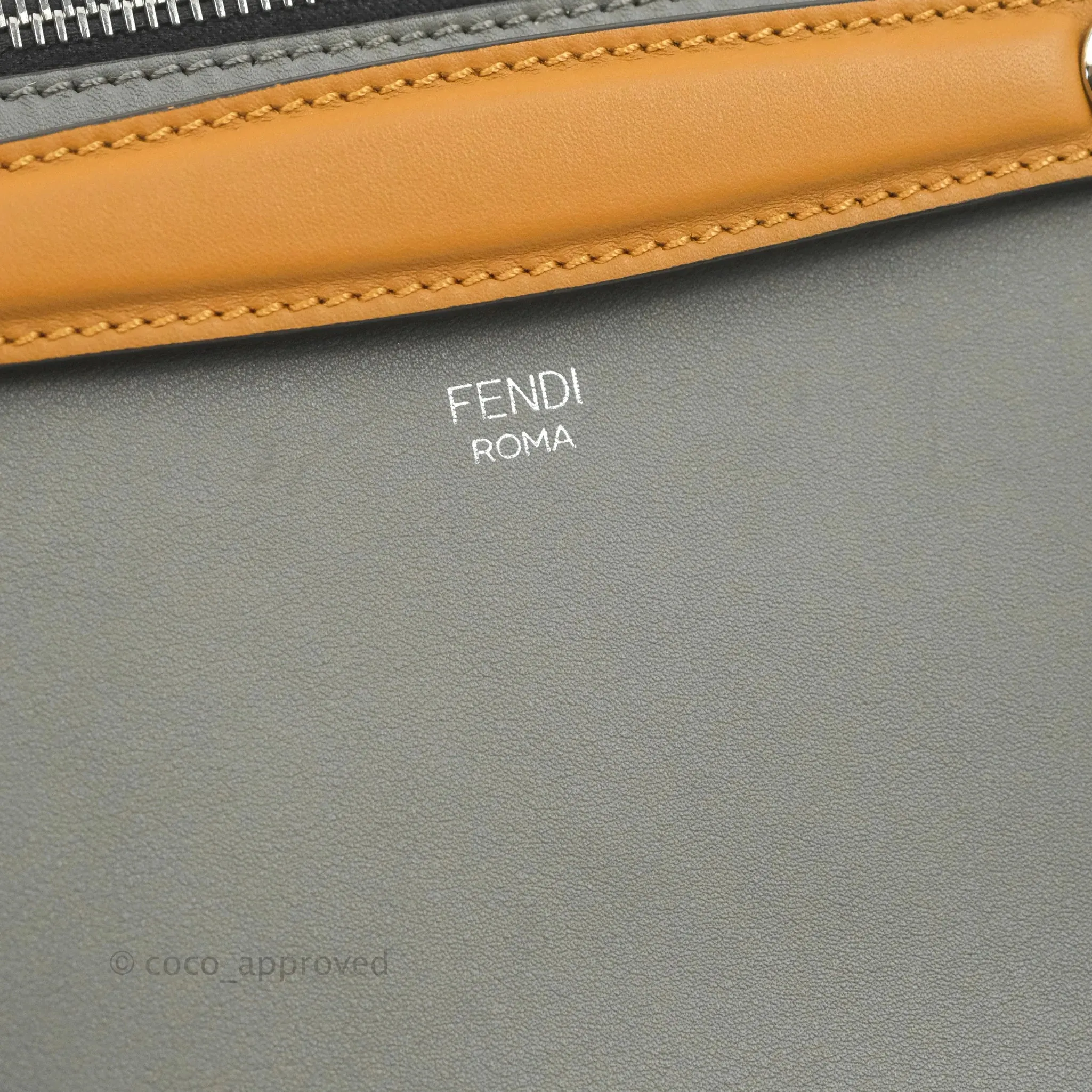 Fendi Medium By The Way Multicolour grey/Tan Grained Leather