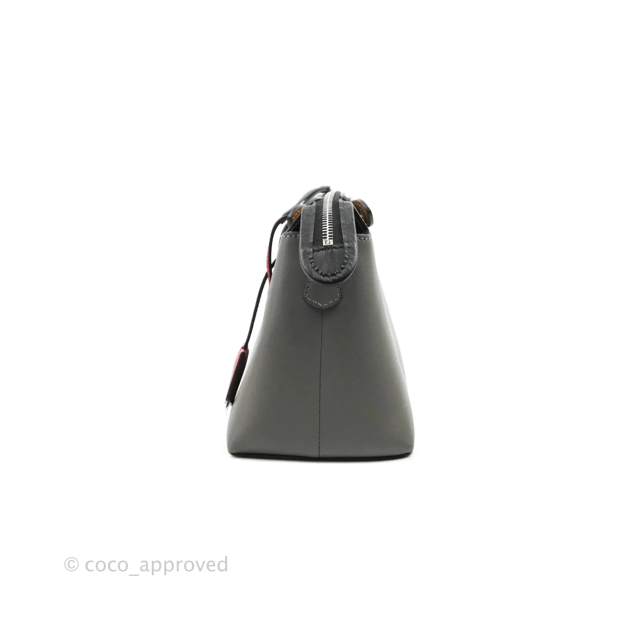Fendi Medium By The Way Multicolour grey/Tan Grained Leather
