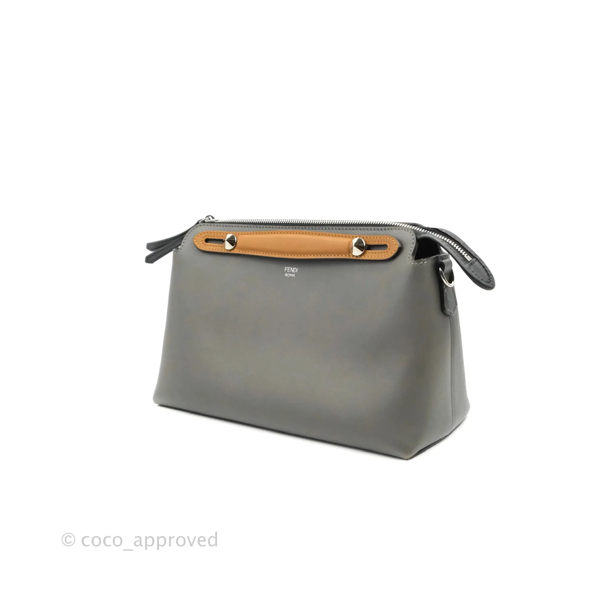 Fendi Medium By The Way Multicolour grey/Tan Grained Leather