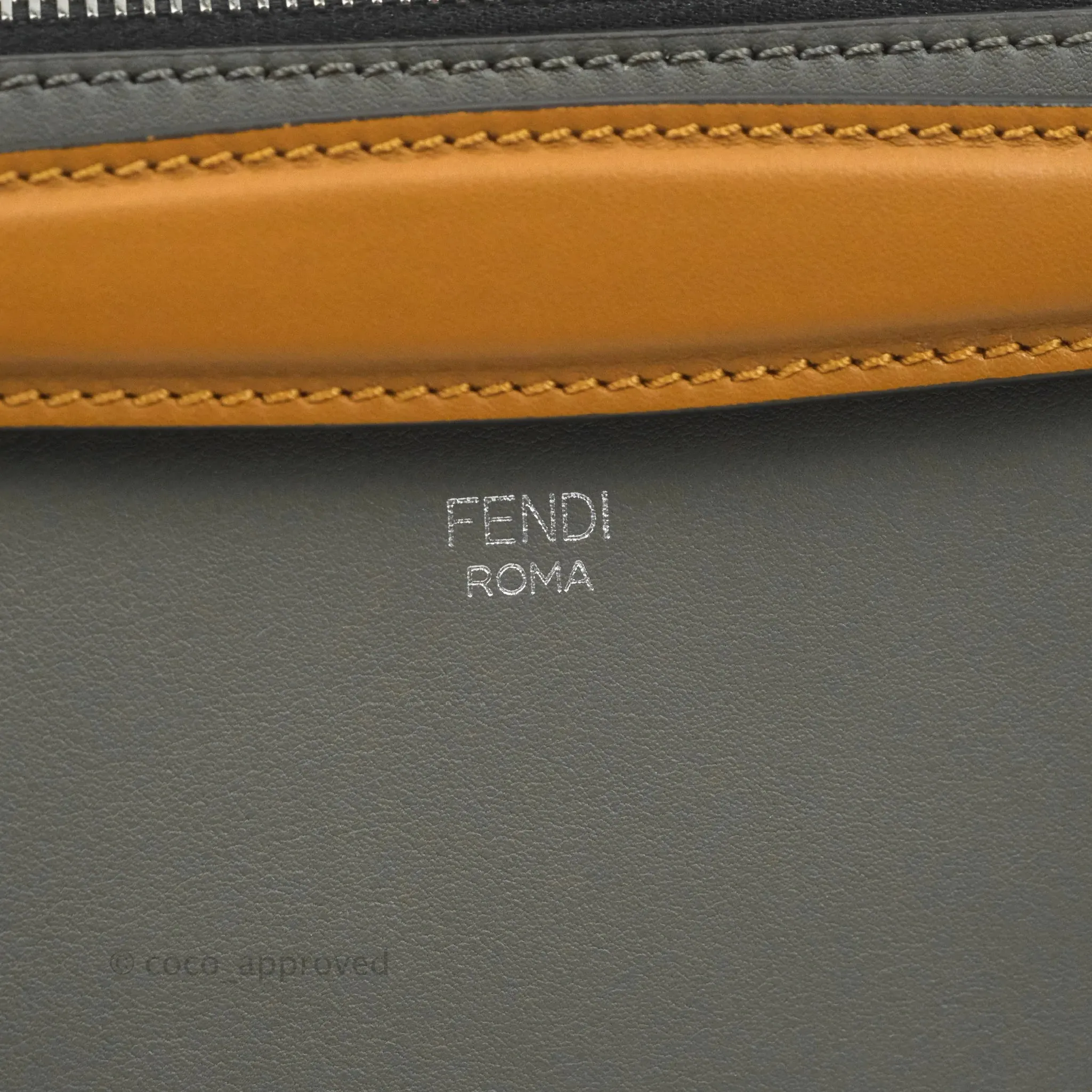 Fendi Medium By The Way Multicolour grey/Tan Grained Leather