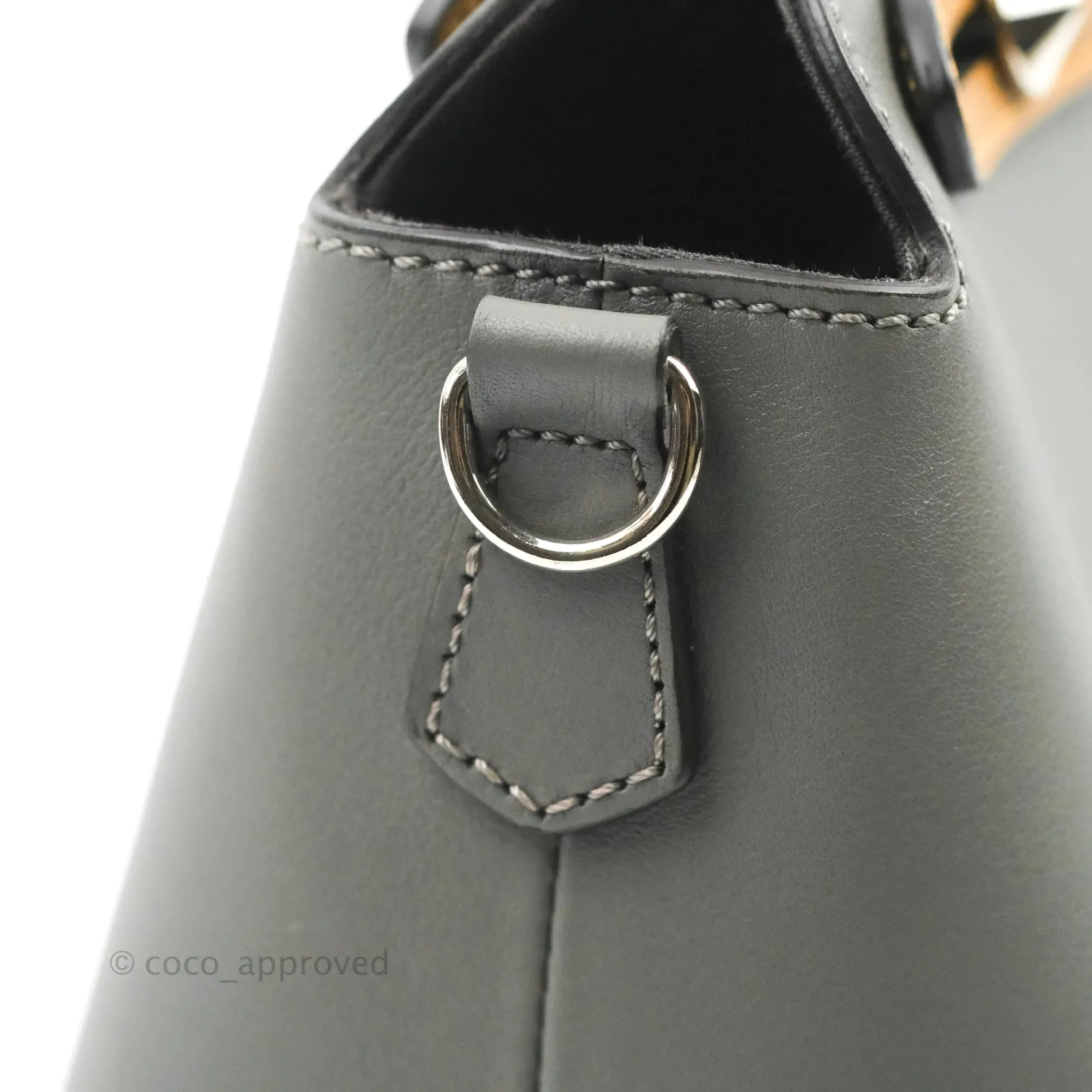 Fendi Medium By The Way Multicolour grey/Tan Grained Leather