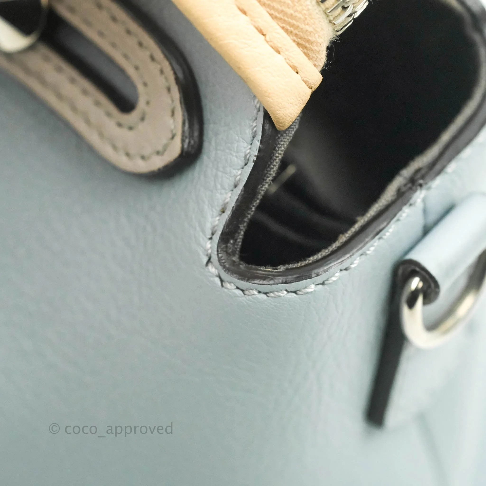 Fendi Medium By The Way Multicolour Light Blue/Light Beige Grained leather