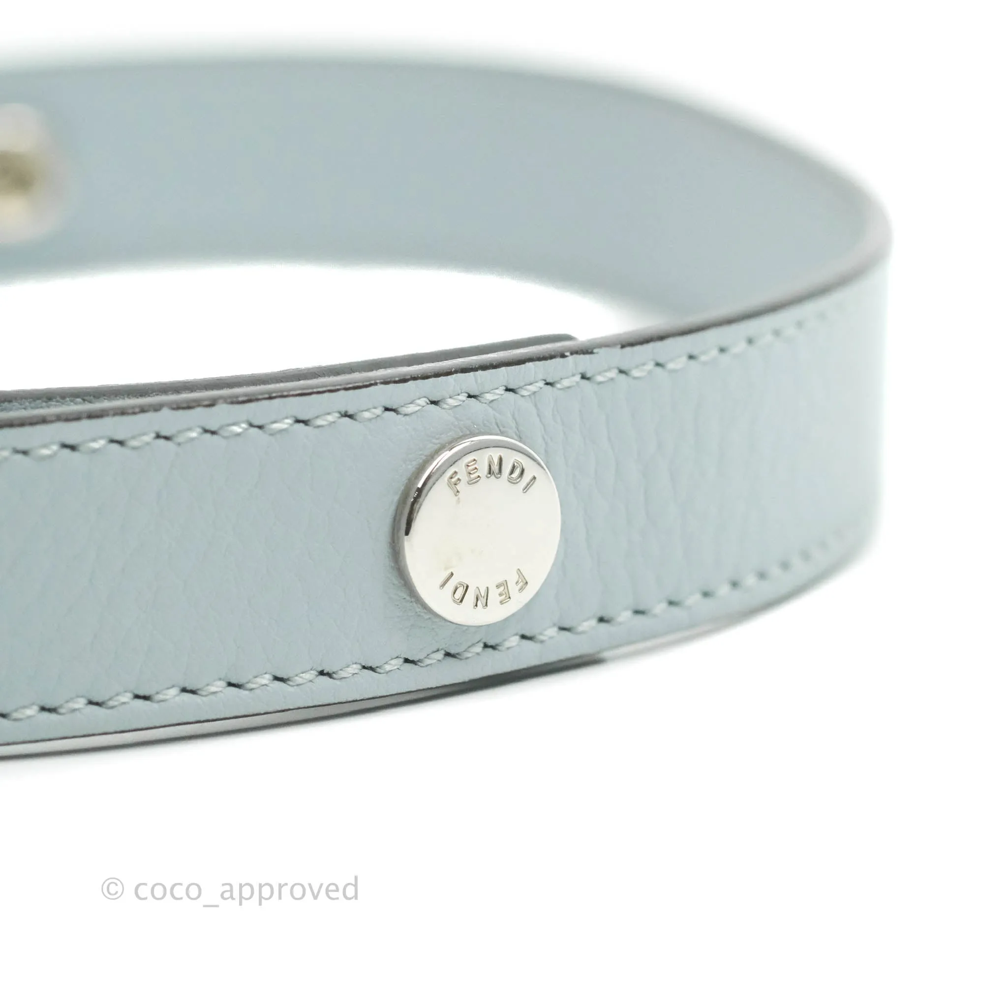 Fendi Medium By The Way Multicolour Light Blue/Light Beige Grained leather