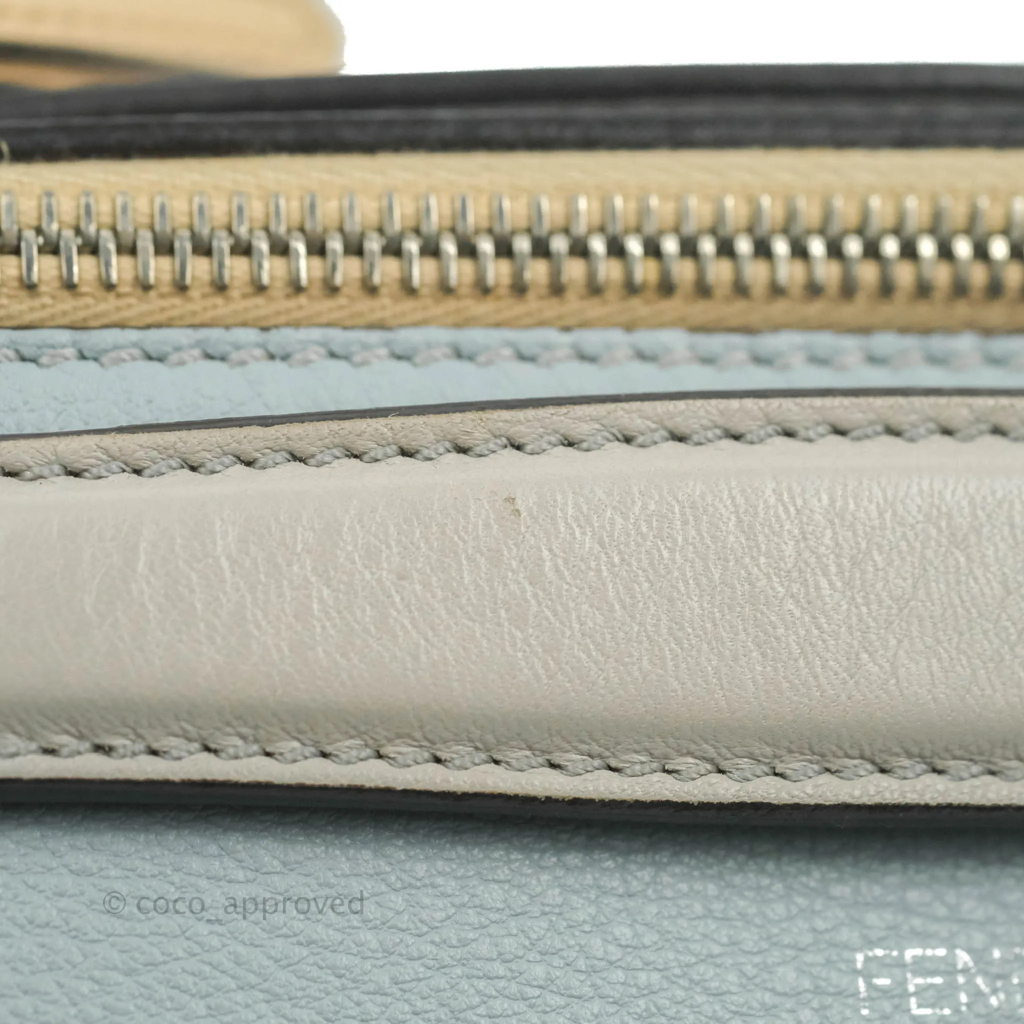 Fendi Medium By The Way Multicolour Light Blue/Light Beige Grained leather