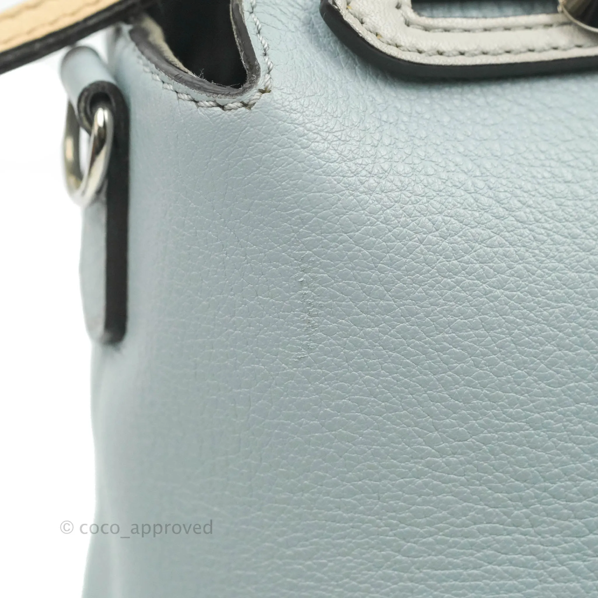 Fendi Medium By The Way Multicolour Light Blue/Light Beige Grained leather