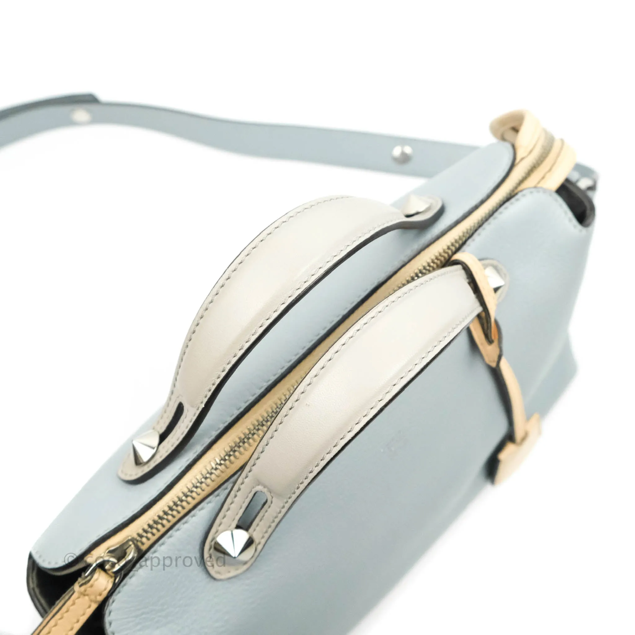 Fendi Medium By The Way Multicolour Light Blue/Light Beige Grained leather