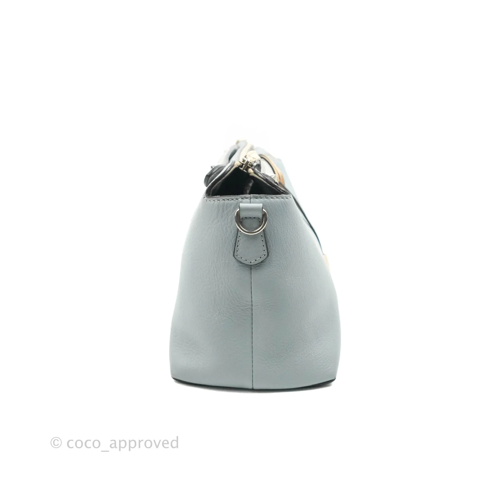 Fendi Medium By The Way Multicolour Light Blue/Light Beige Grained leather
