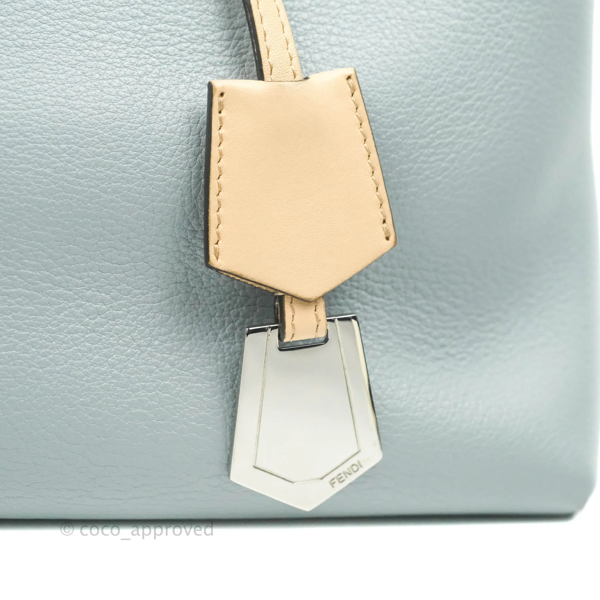 Fendi Medium By The Way Multicolour Light Blue/Light Beige Grained leather