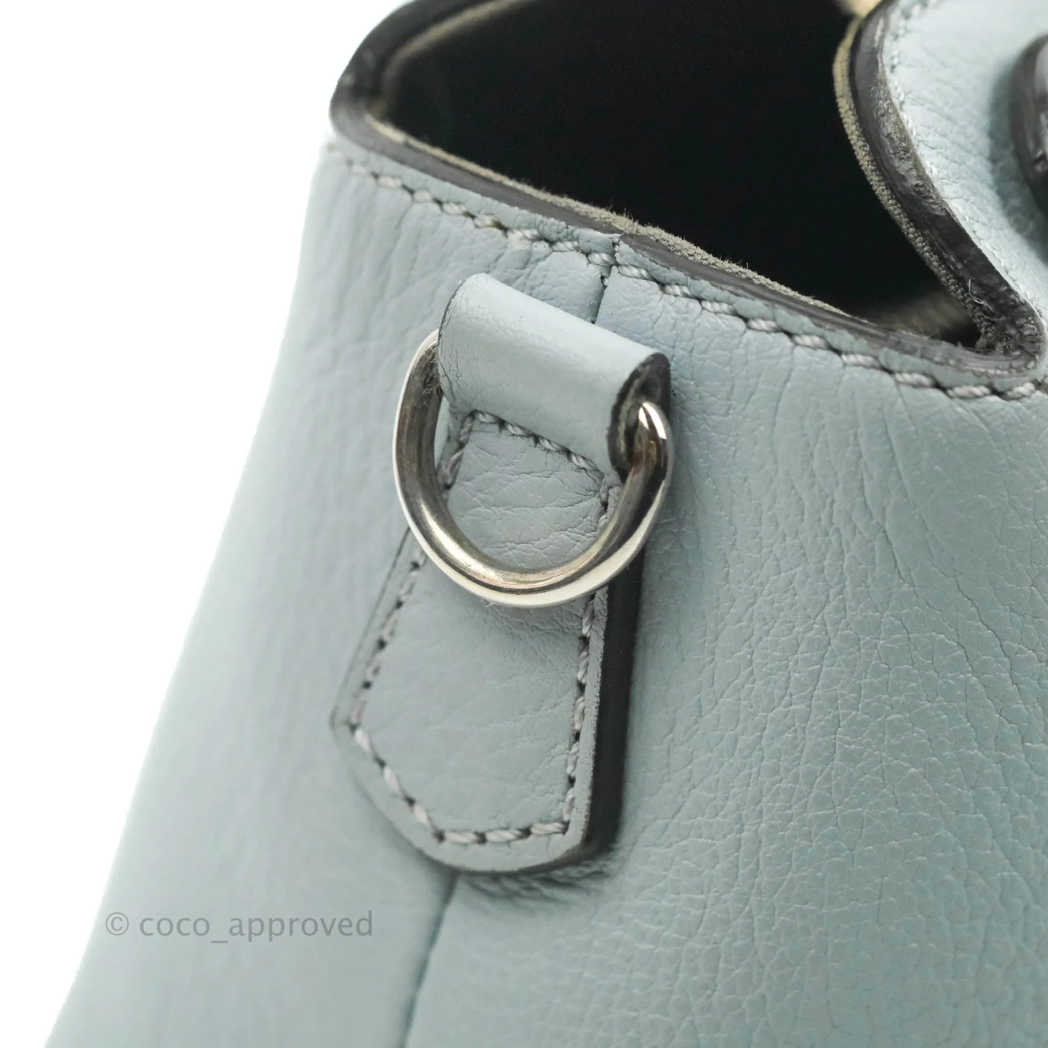 Fendi Medium By The Way Multicolour Light Blue/Light Beige Grained leather