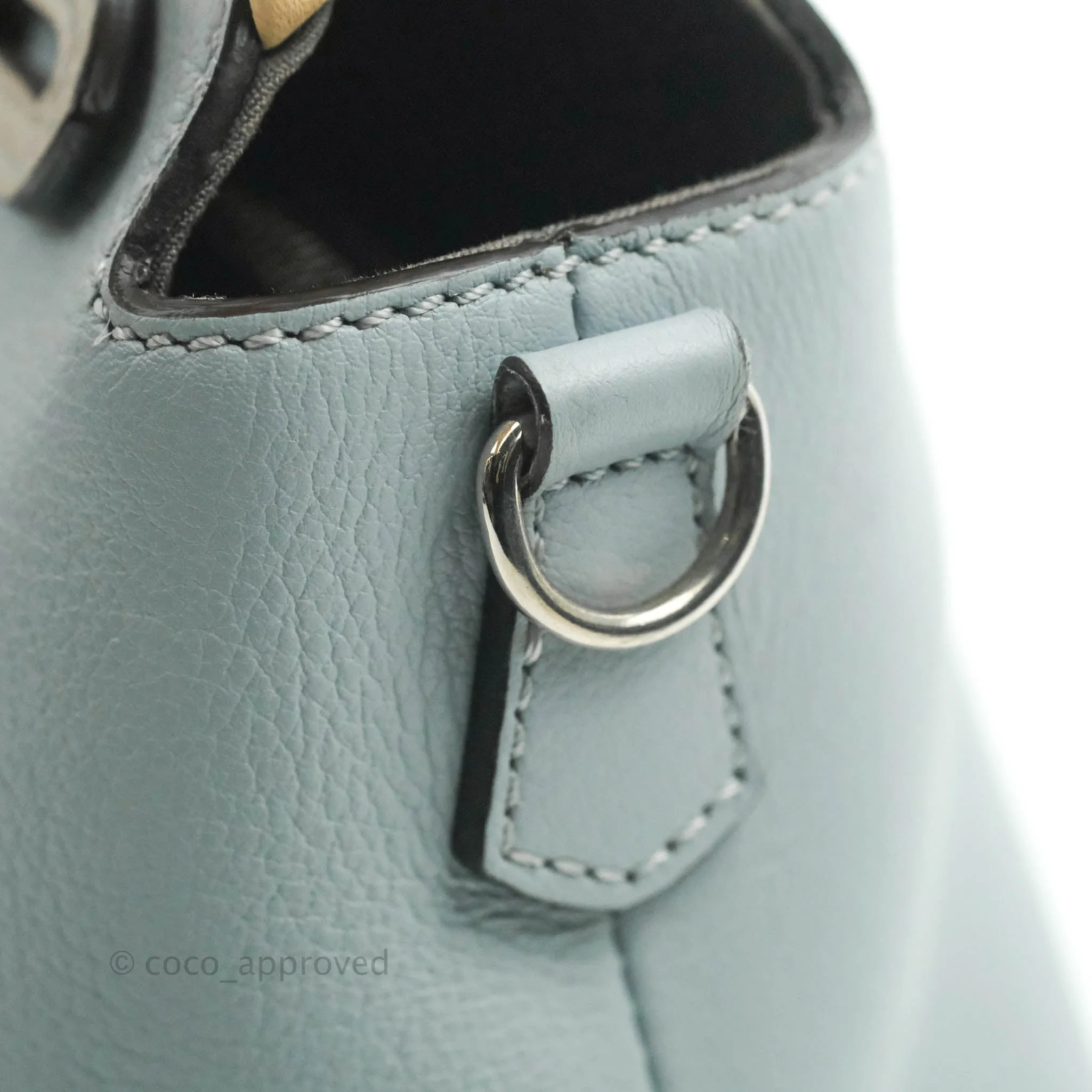Fendi Medium By The Way Multicolour Light Blue/Light Beige Grained leather