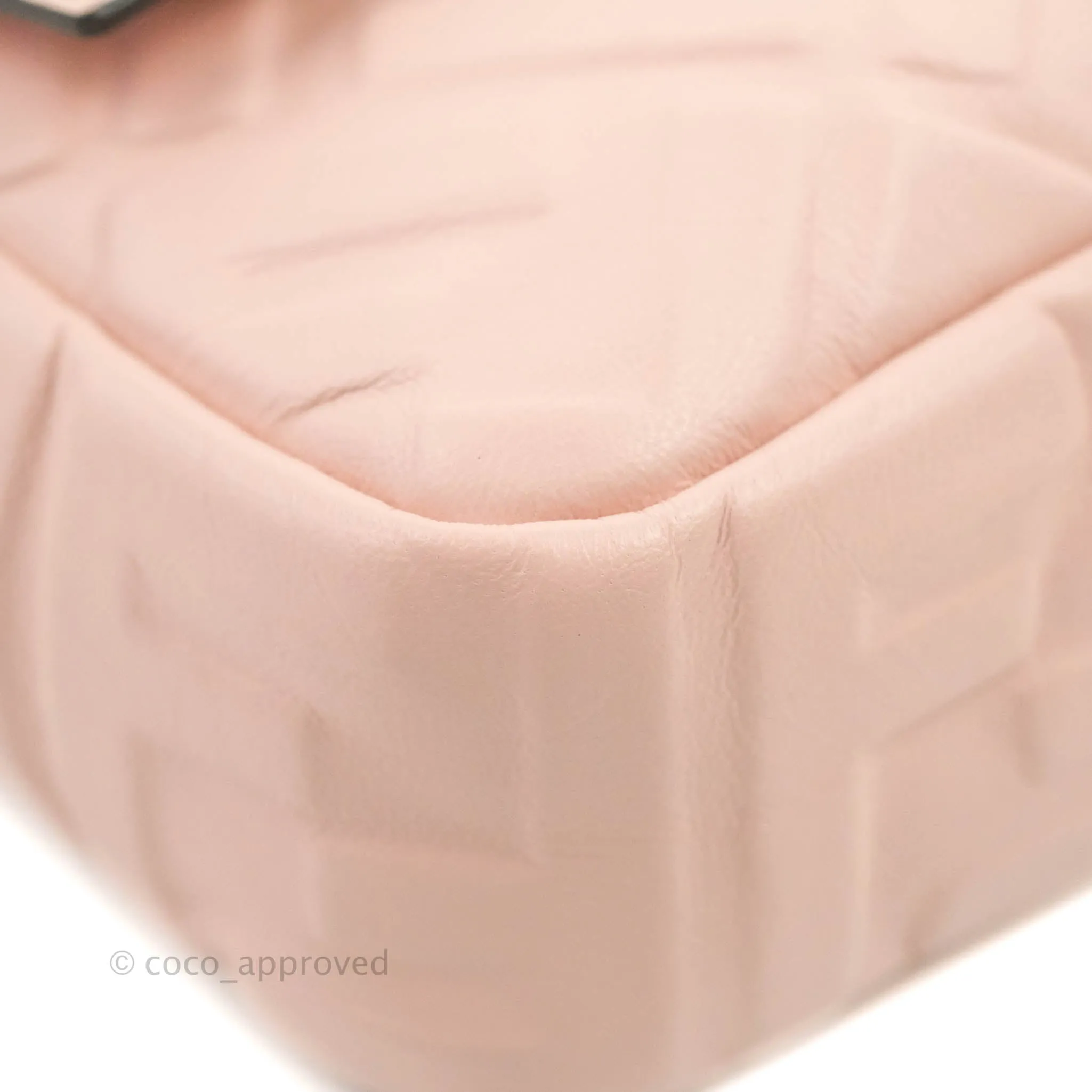 Fendi Medium Nappa FF 1974 Embossed Baguette Rosa Quarzo Gold Hardware