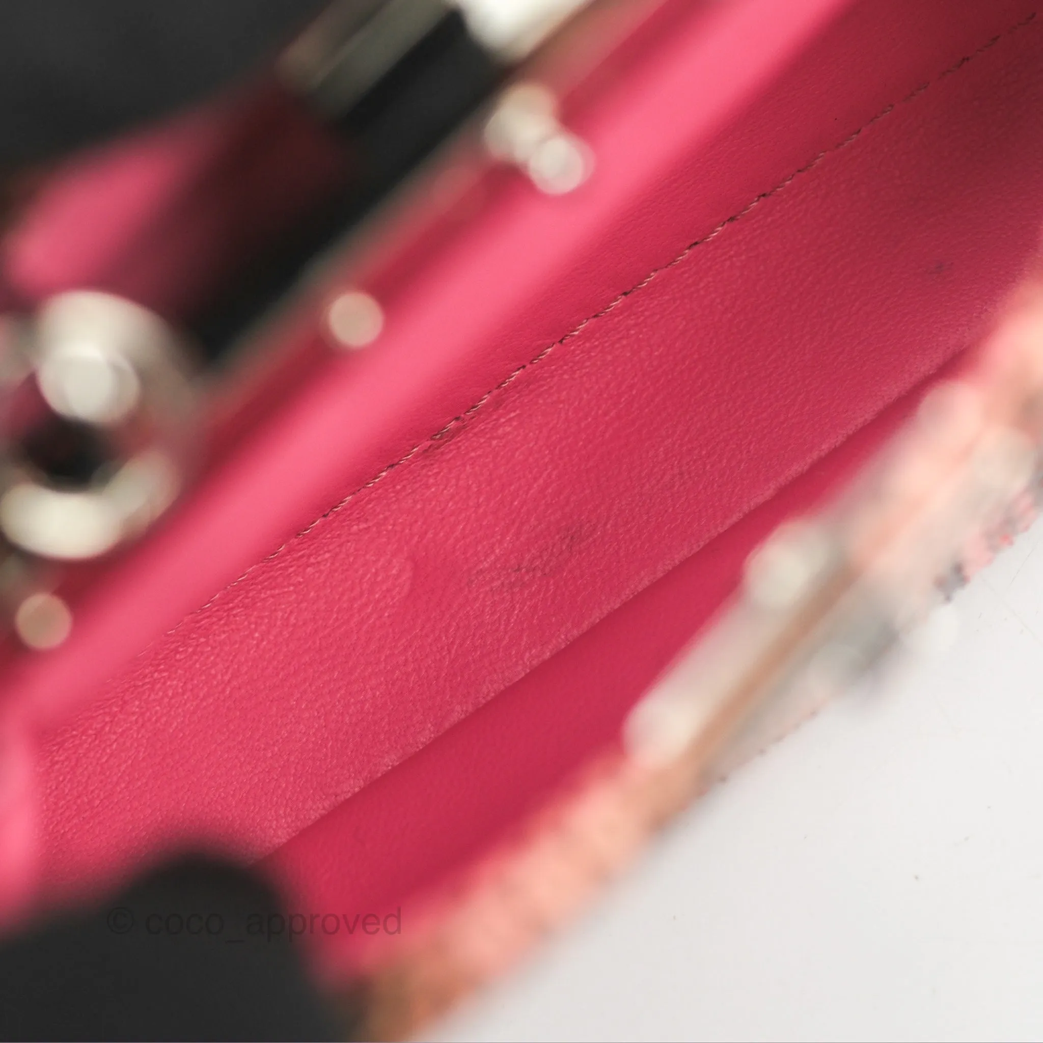 Fendi Micro Peekaboo Bag Pink Python Silver Hardware